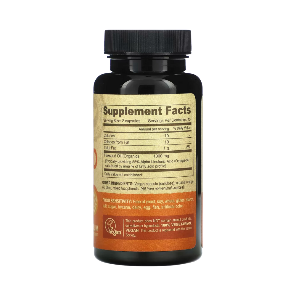 Deva, Premium Vegan Flaxseed Oil, 90 Vegan Caps