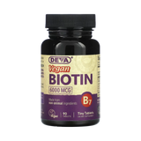 Deva, Vegan Biotin, 6,000 mcg, 90 Tablets