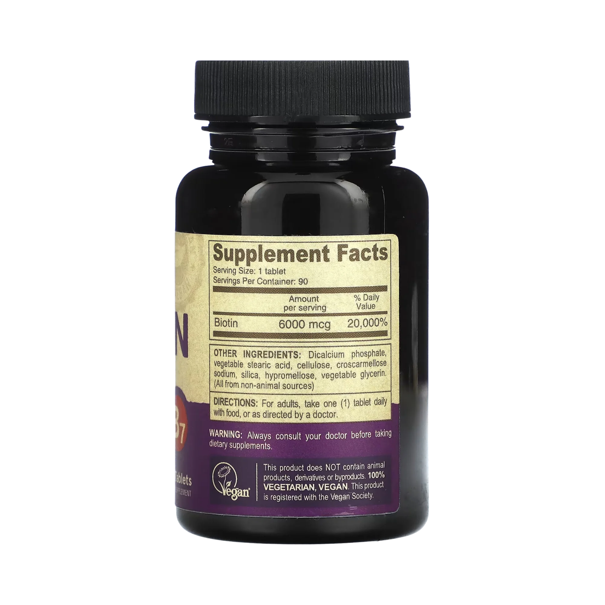 Deva, Vegan Biotin, 6,000 mcg, 90 Tablets