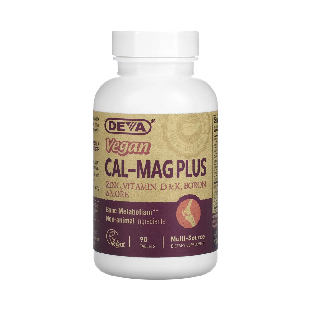 Deva, Vegan Cal-Mag Plus, 90 Tablets