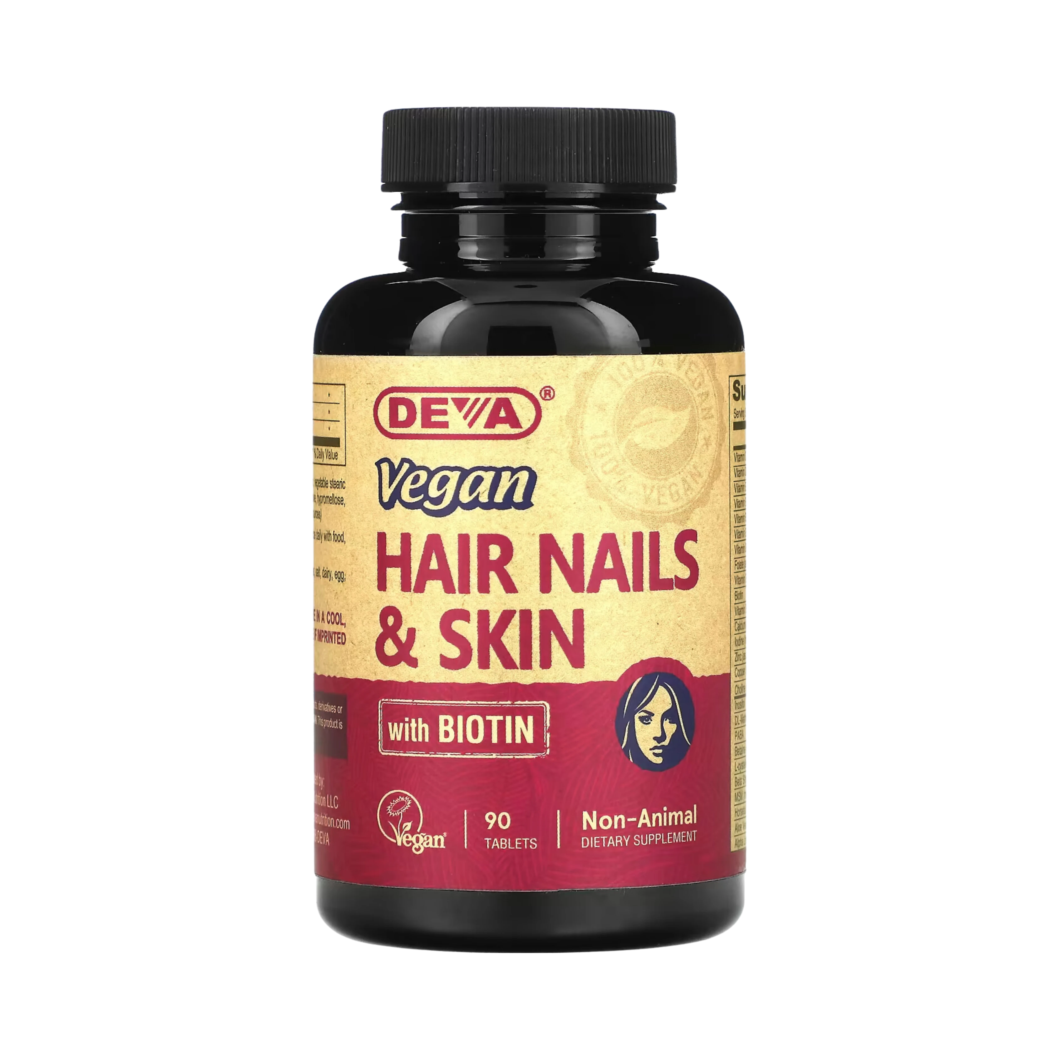 Deva, Vegan Hair Nails & Skin with Biotin, 90 Tablets