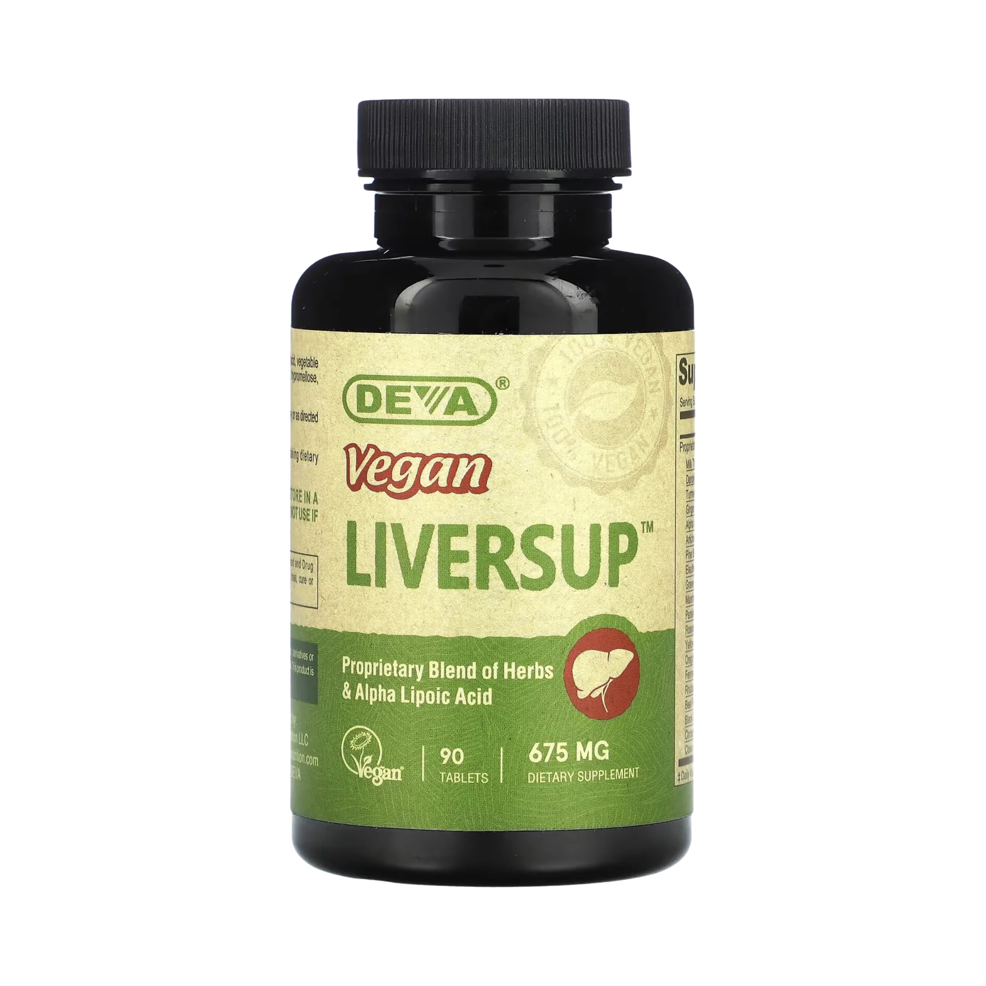 Deva, Vegan Liversup, 675 Mg, 90 Tablets