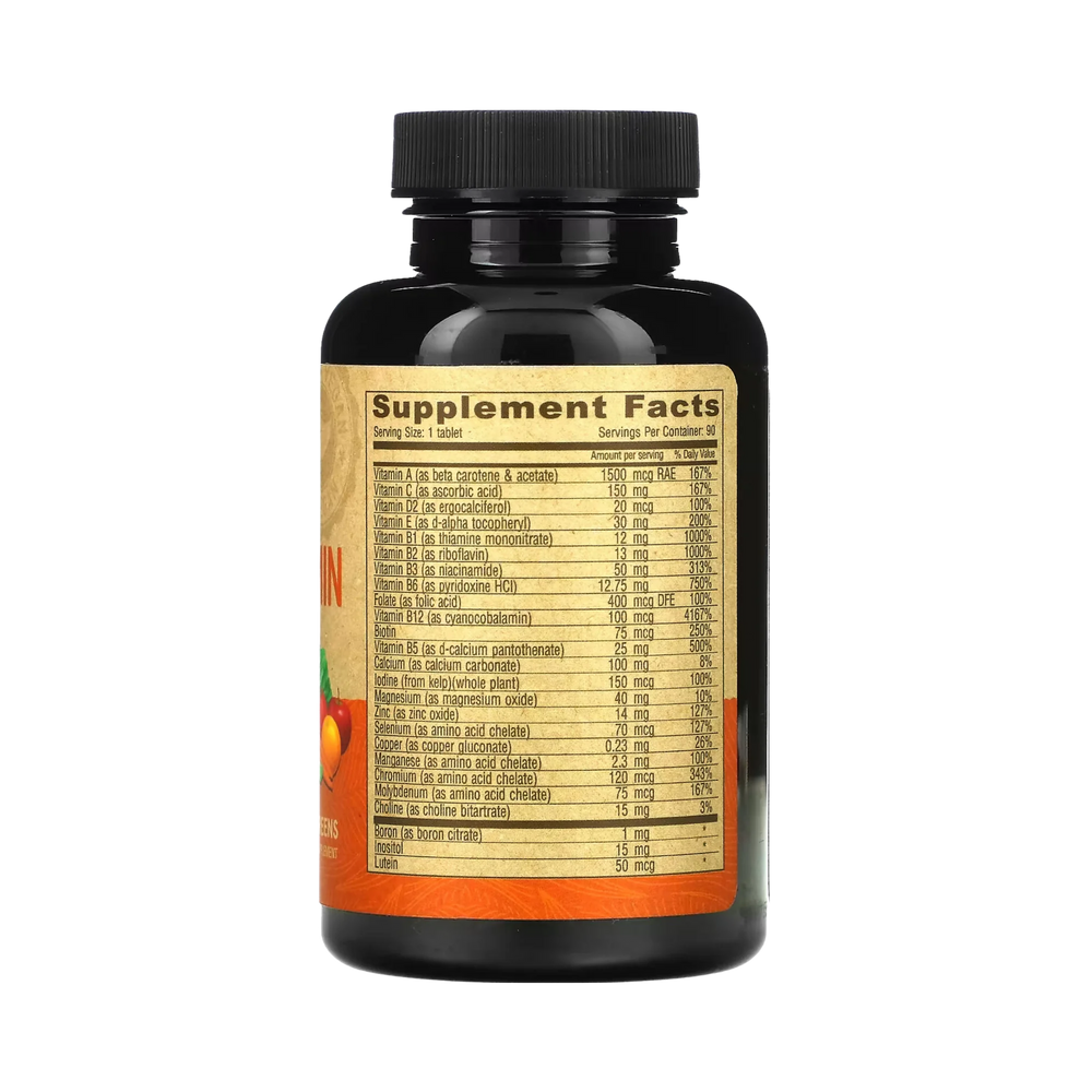 Deva, Vegan Multivitamin & Mineral Supplement with Greens, Iron Free, 90 Coated Tablets