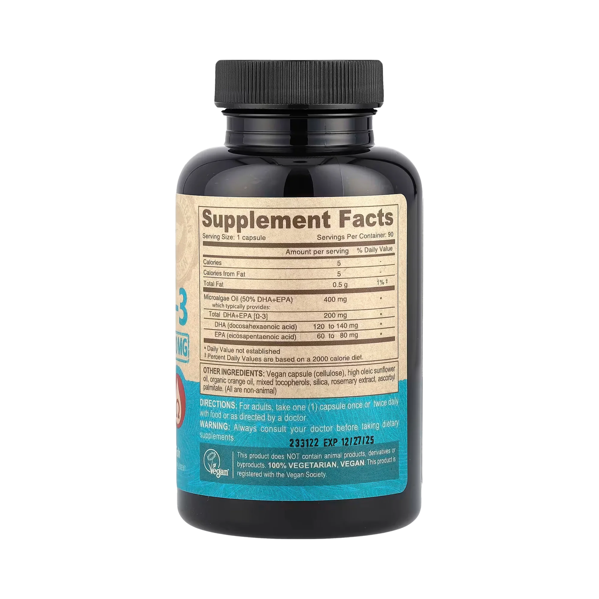 Deva, Vegan Omega-3 DHA-EPA, Delayed Release, 200 Mg, 90 Vegan Caps