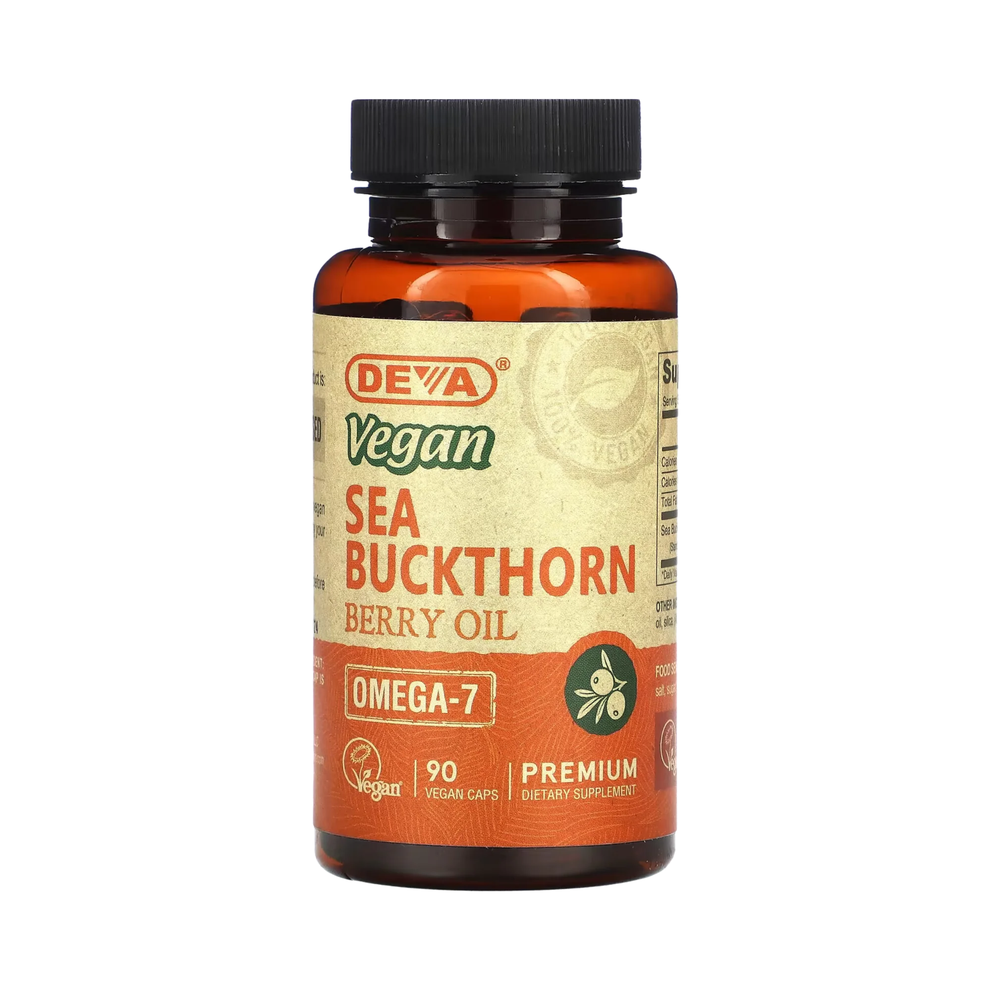 Deva, Vegan Sea Buckthorn Berry Oil, 90 Vegan Caps