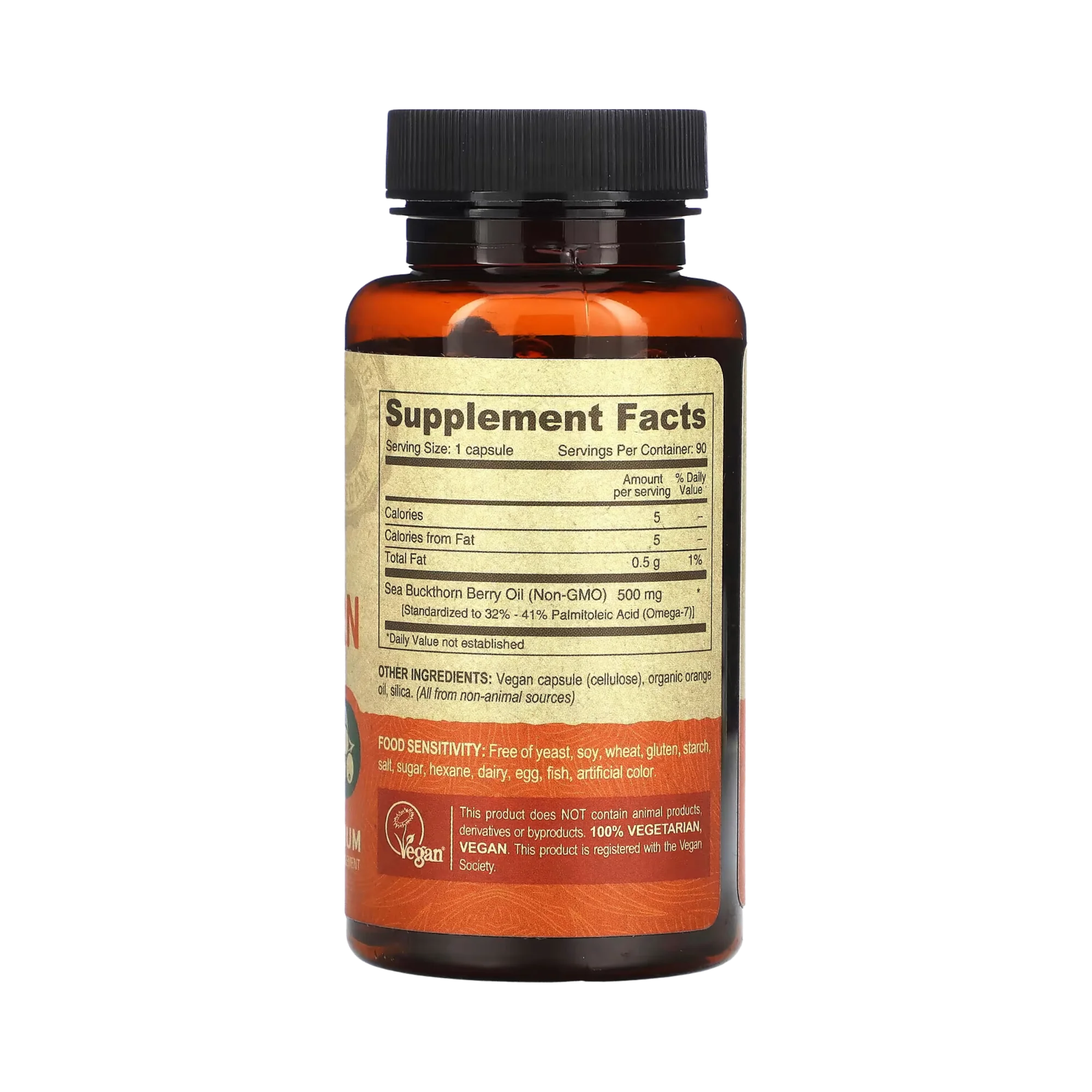 Deva, Vegan Sea Buckthorn Berry Oil, 90 Vegan Caps