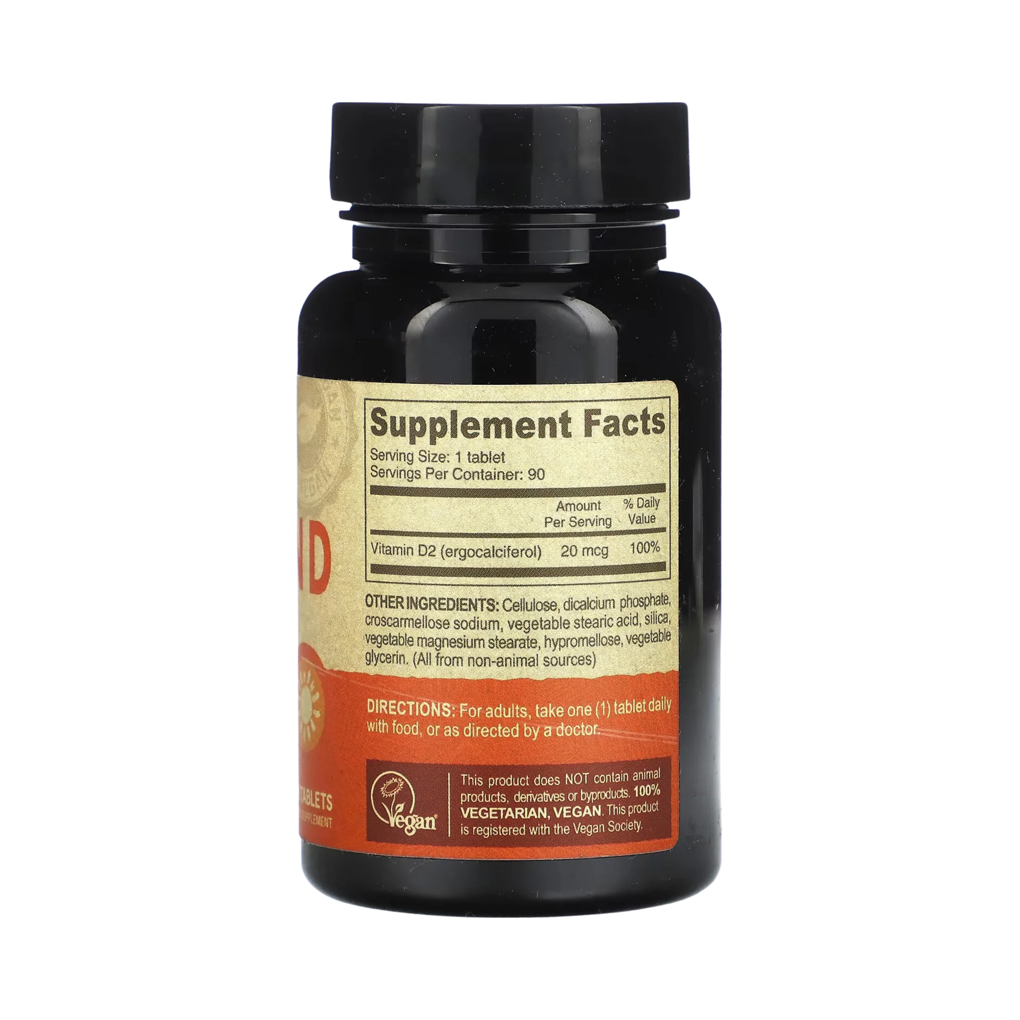 Deva, Vegan Vitamin D2, 20 mcg (800 IU), 90 Tablets