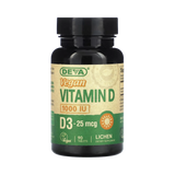 Deva, Vegan Vitamin D3, 25 Mcg, 90 Tablets