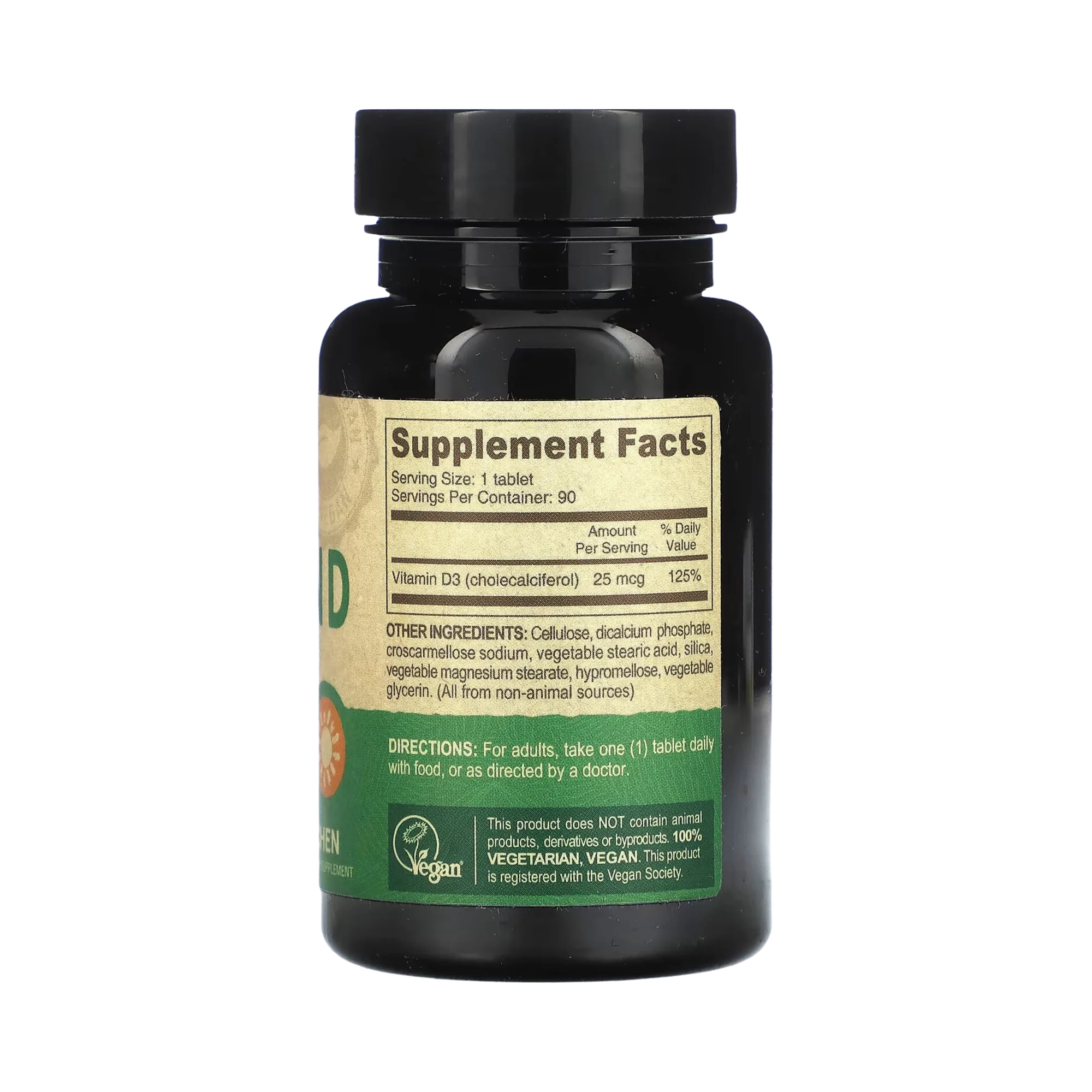 Deva, Vegan Vitamin D3, 25 Mcg, 90 Tablets