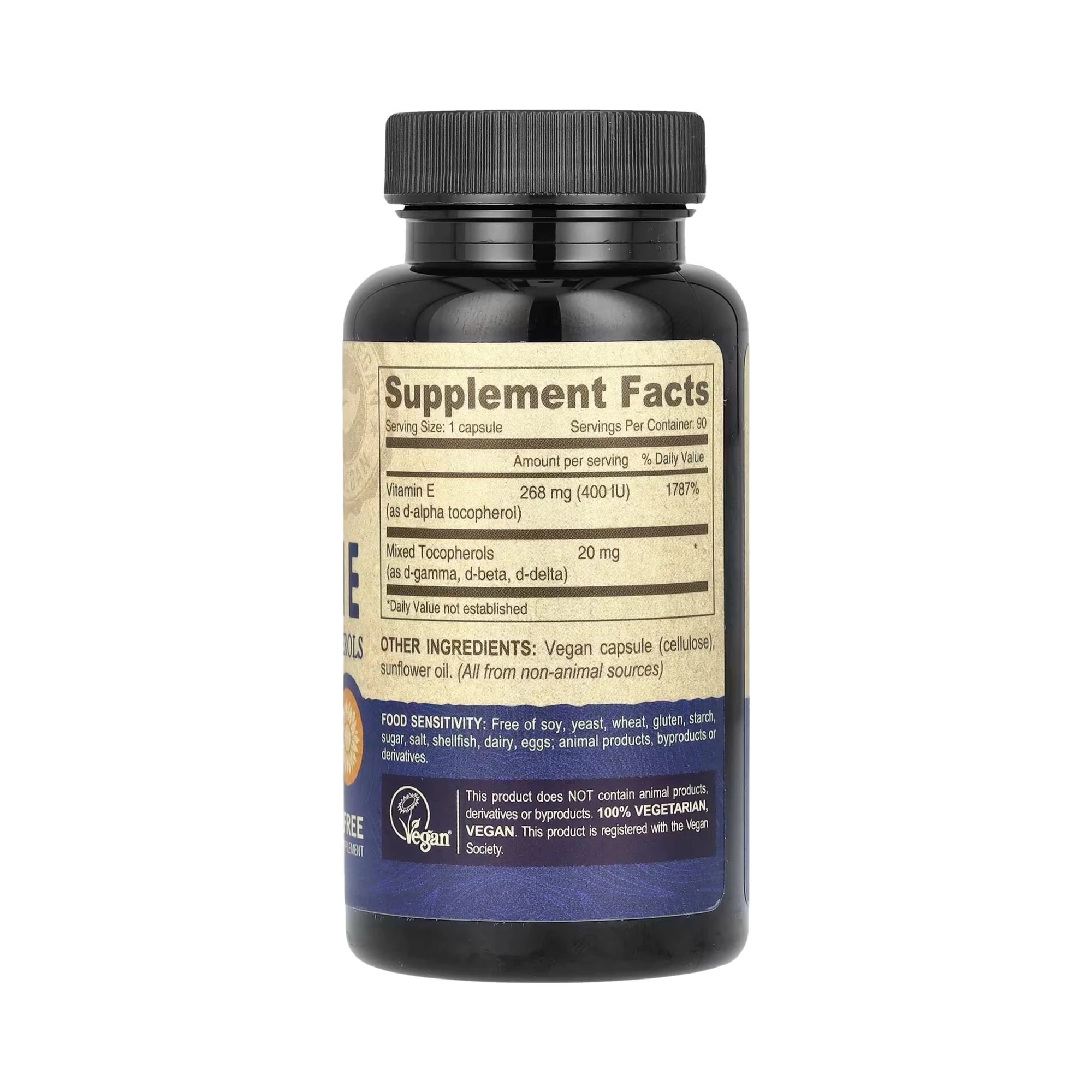 Deva, Vegan Vitamin E with Mixed Tocopherols, 400 IU, 90 Vegan Caps