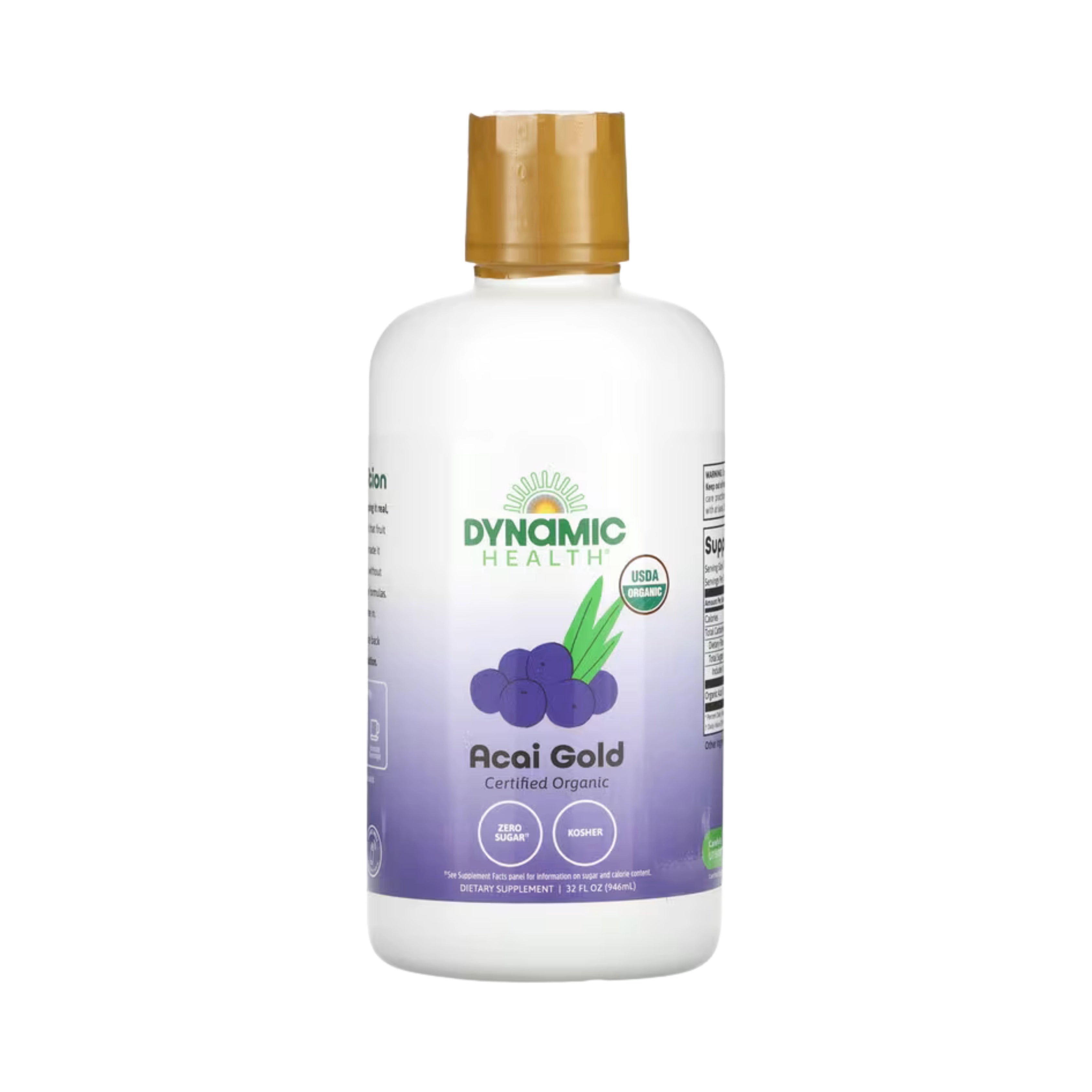 Dynamic Health, Certified Organic Acai Gold , 32 fl oz, 946 ml