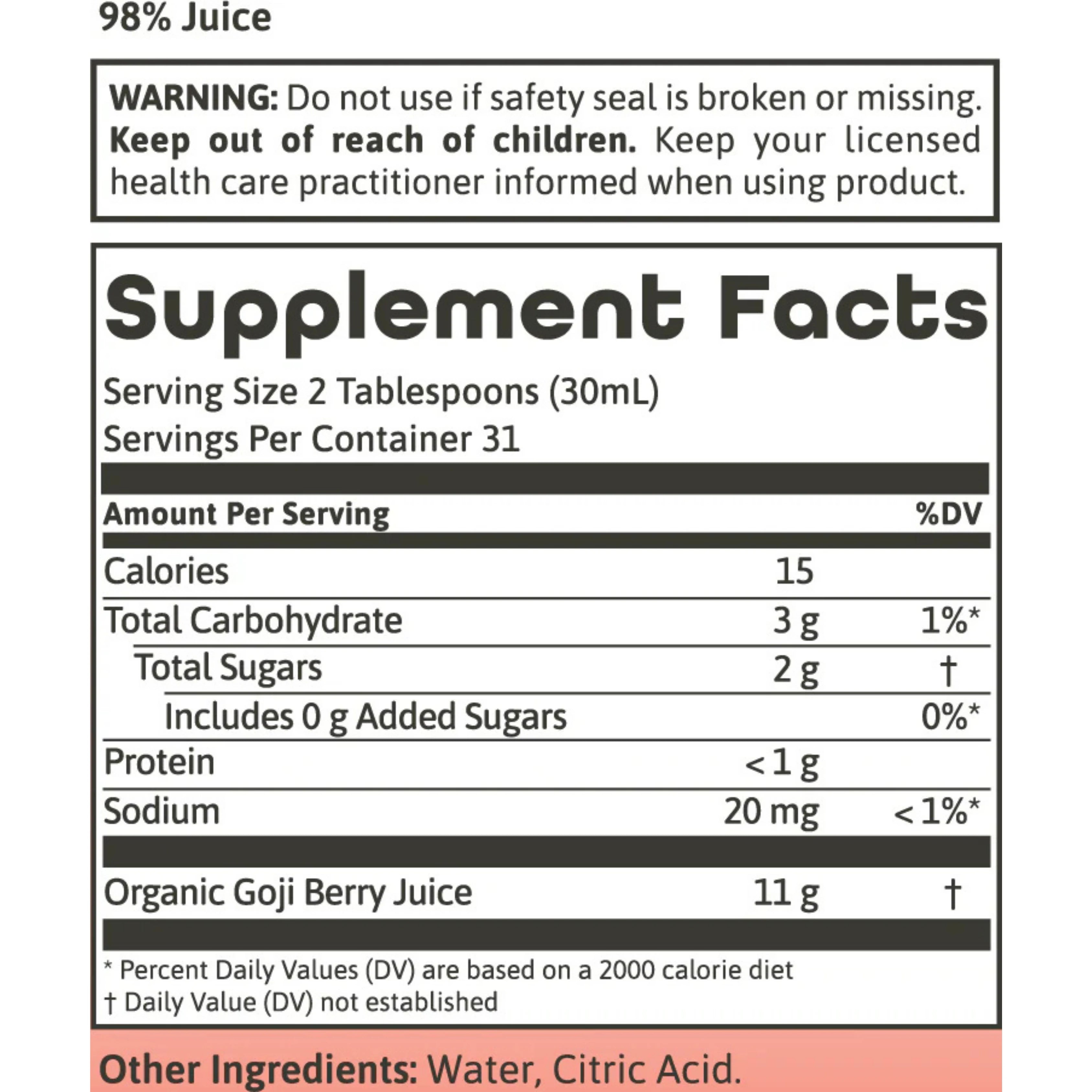 Dynamic Health, Goji Gold Juice, 32 fl oz, 946 ml