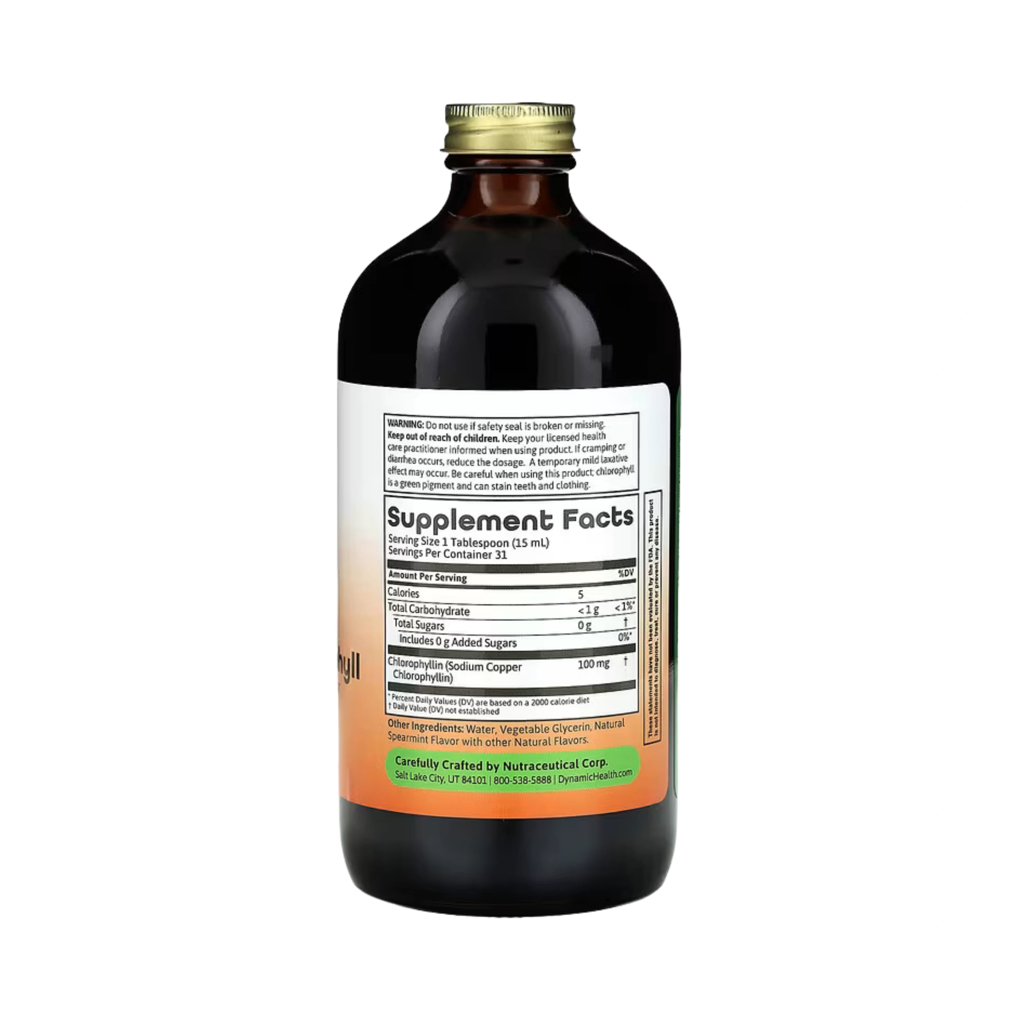 Dynamic Health, Liquid Chlorophyll, Natural Spearmint, 16 fl oz, 473 ml