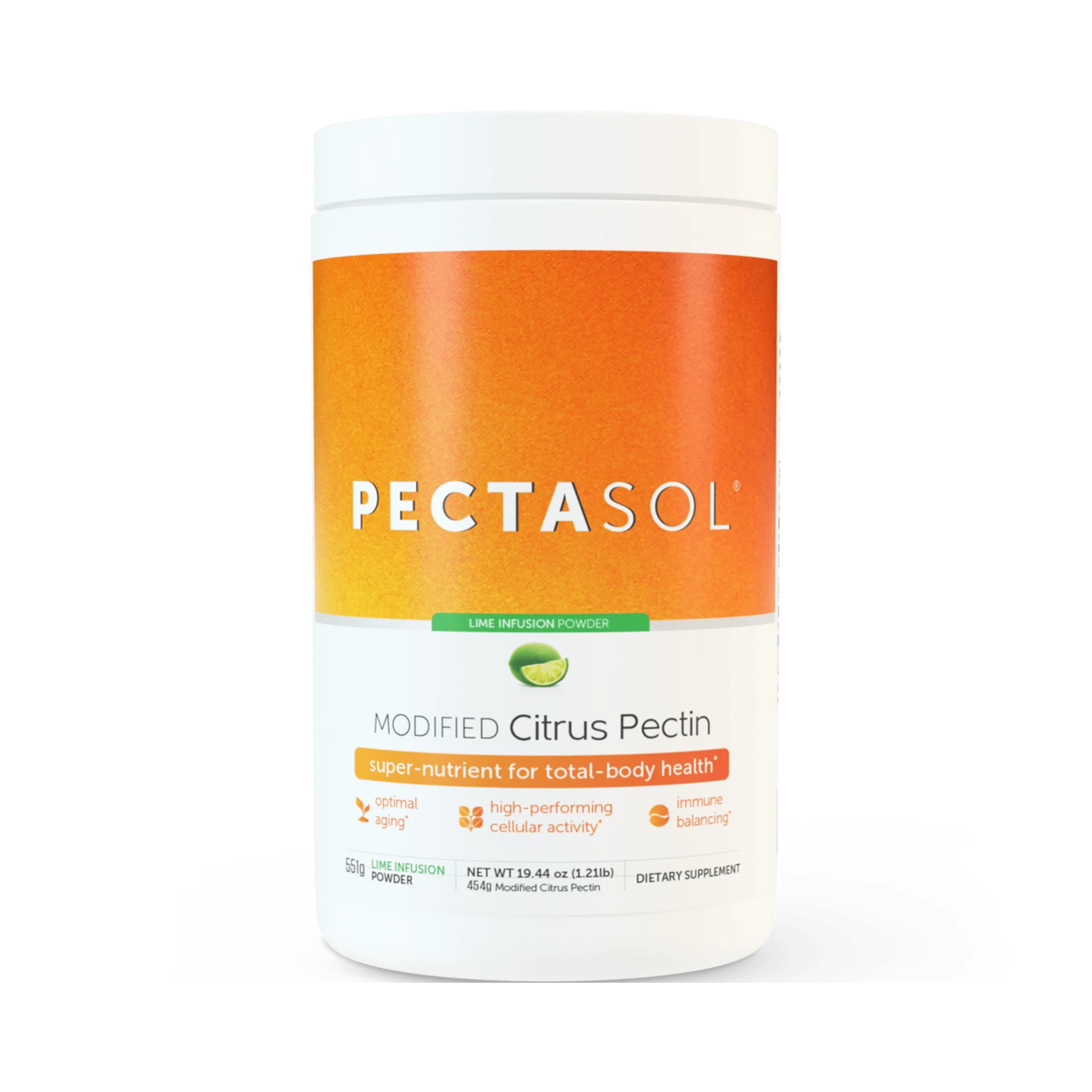 EcoNugenics, PectaSol Powder Lime-Infusion, 19.44 Oz