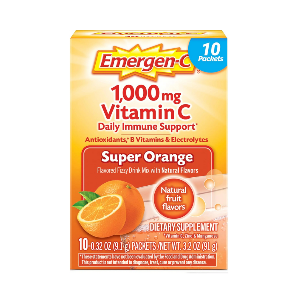 Emergen-C, Vitamin C, Super Orange, 1000 Mg, 10CT
