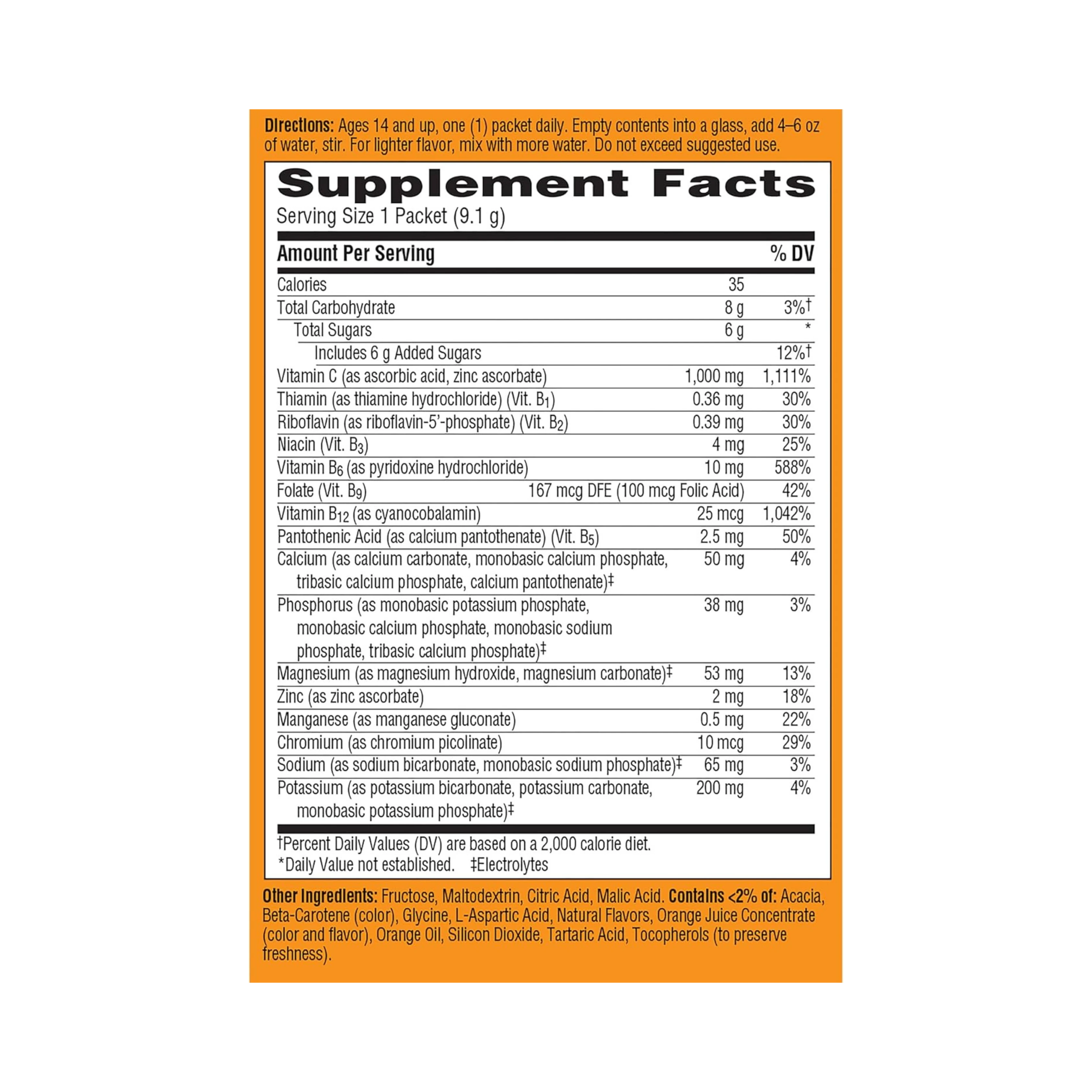 Emergen-C, Vitamin C, Super Orange, 1000 Mg, 10CT