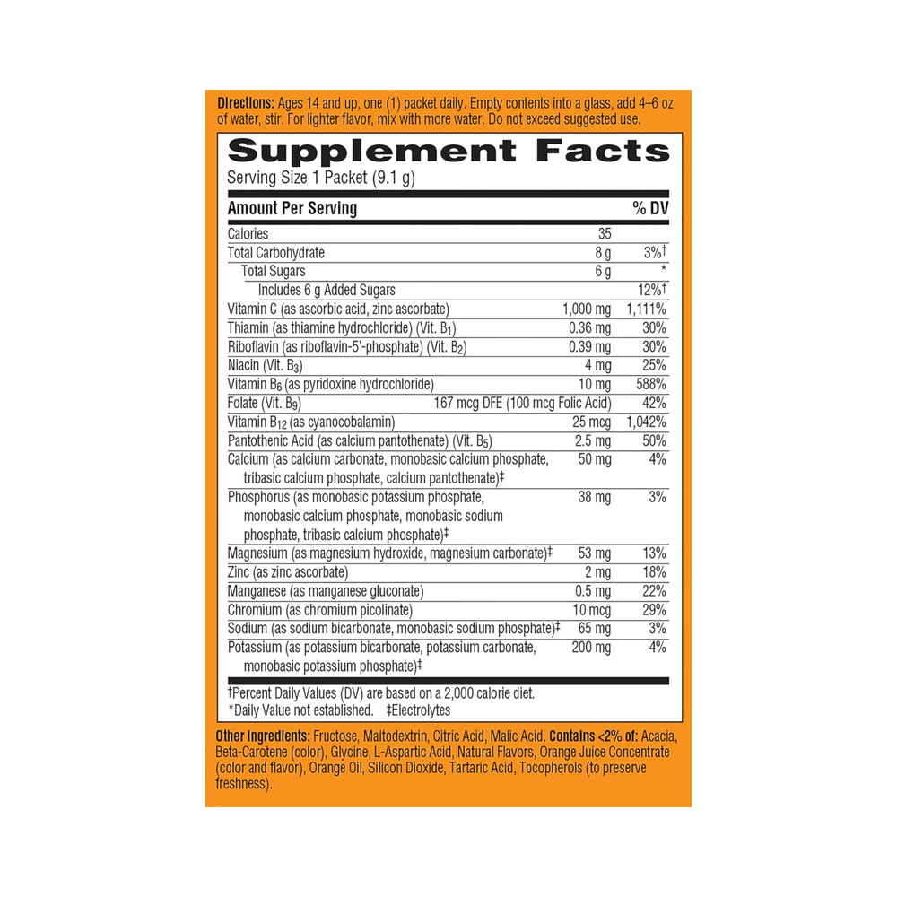 Emergen-C, Vitamin C, Super Orange, 1000 Mg, 10CT