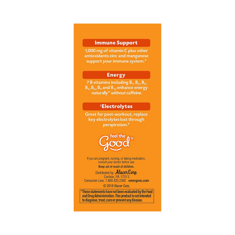 Emergen-C, Vitamin C, Super Orange, 1000 Mg, 10CT