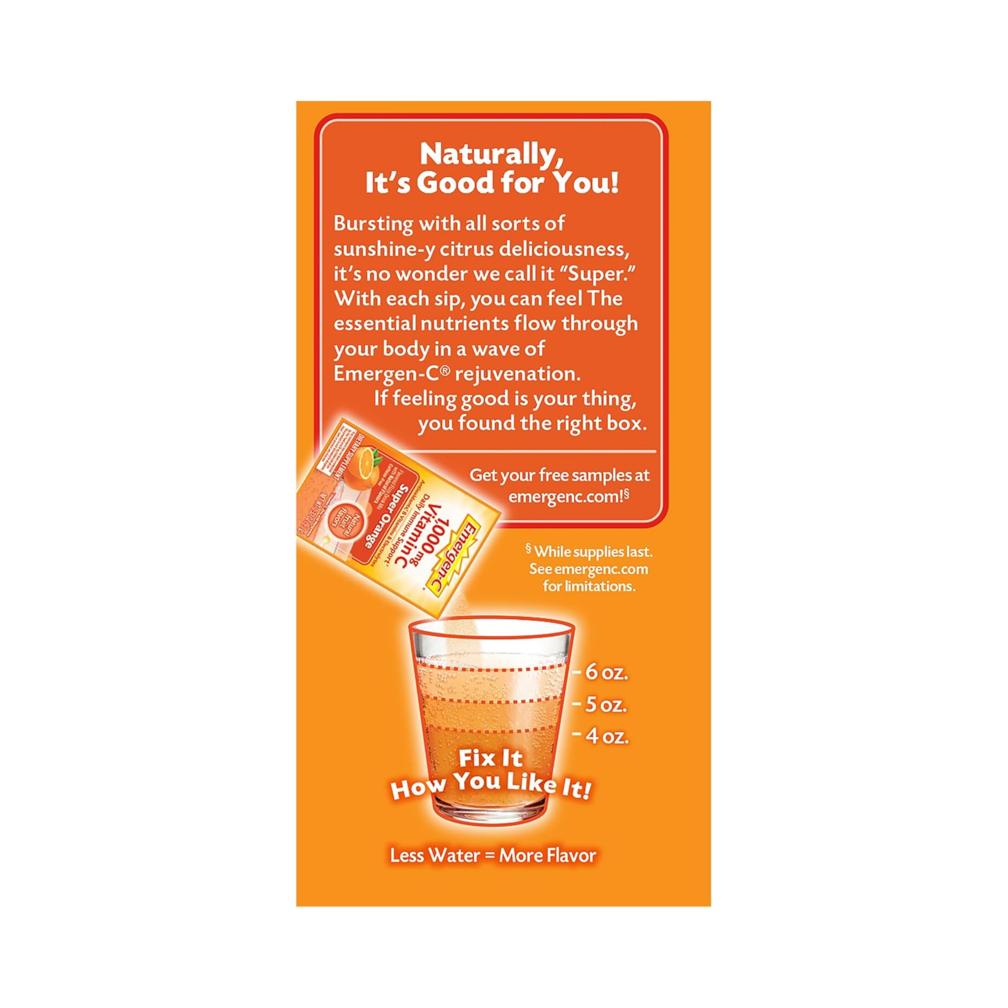 Emergen-C, Vitamin C, Super Orange, 1000 Mg, 10CT