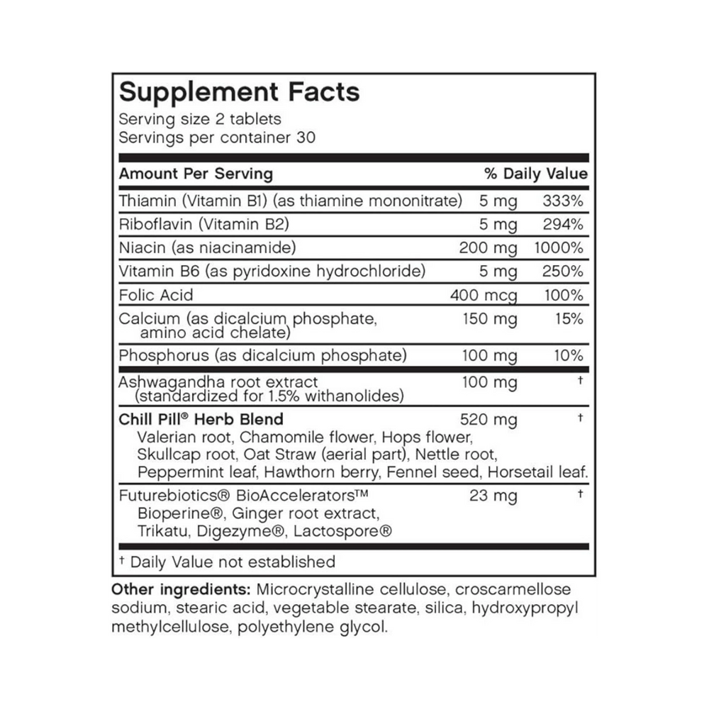 Futurebiotics, Chill Pill, 60 Vegetarian Tablets