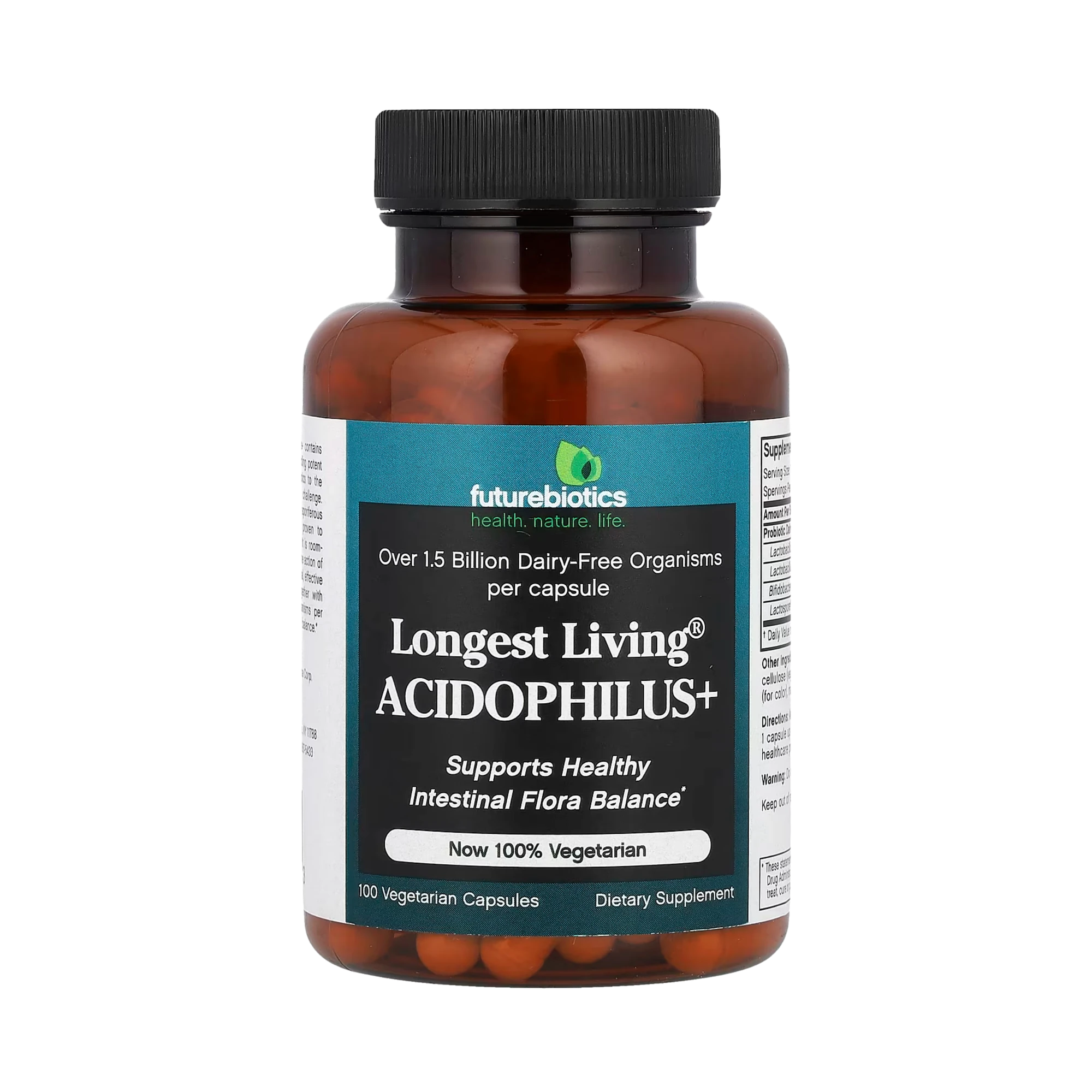 Futurebiotics, Longest Living Acidophilus+, 100 Vegetarian Capsules
