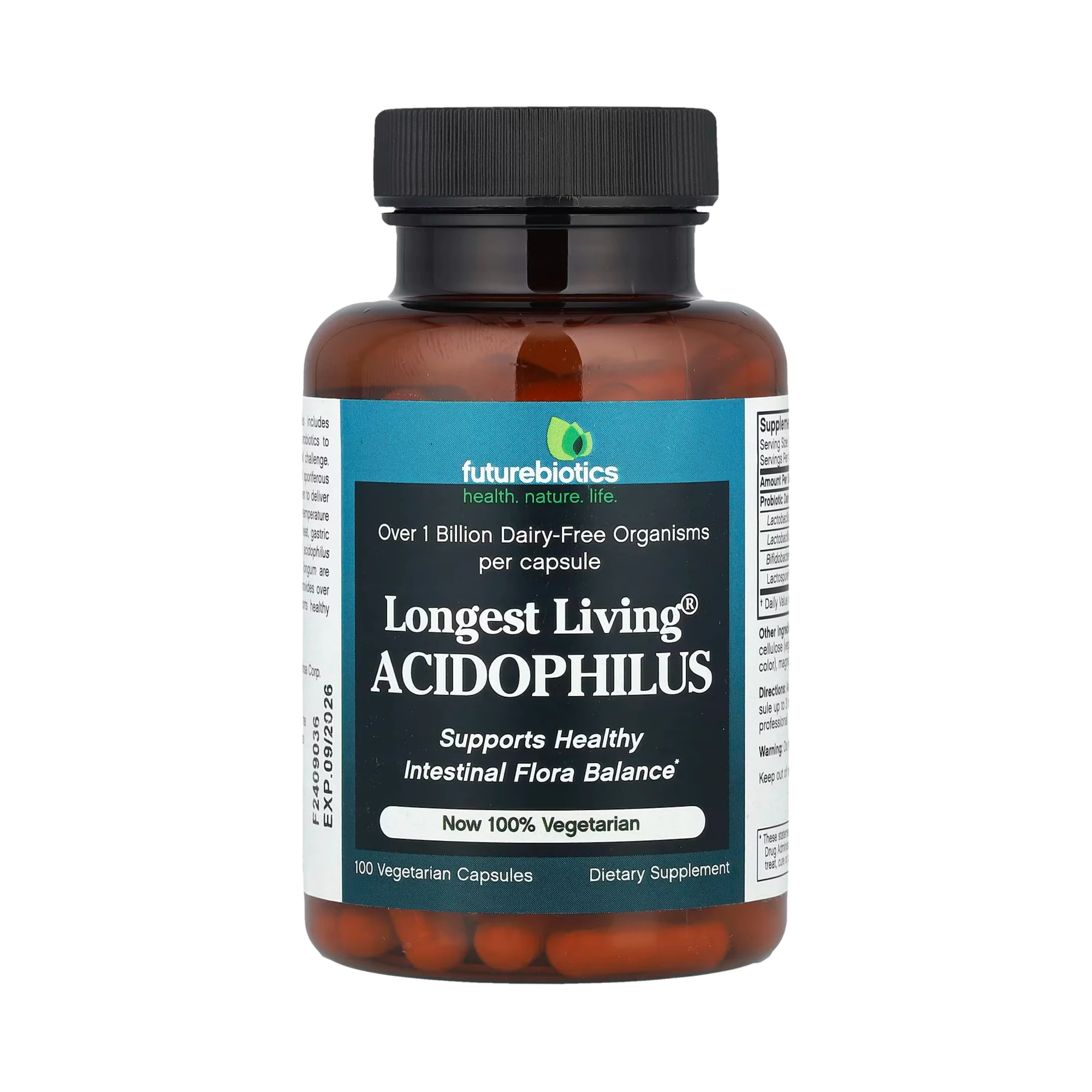 Futurebiotics, Longest Living Acidophilus, 100 Vegetarian Capsules