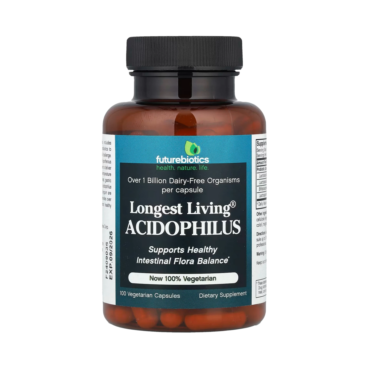 Futurebiotics, Longest Living Acidophilus, 100 Vegetarian Capsules
