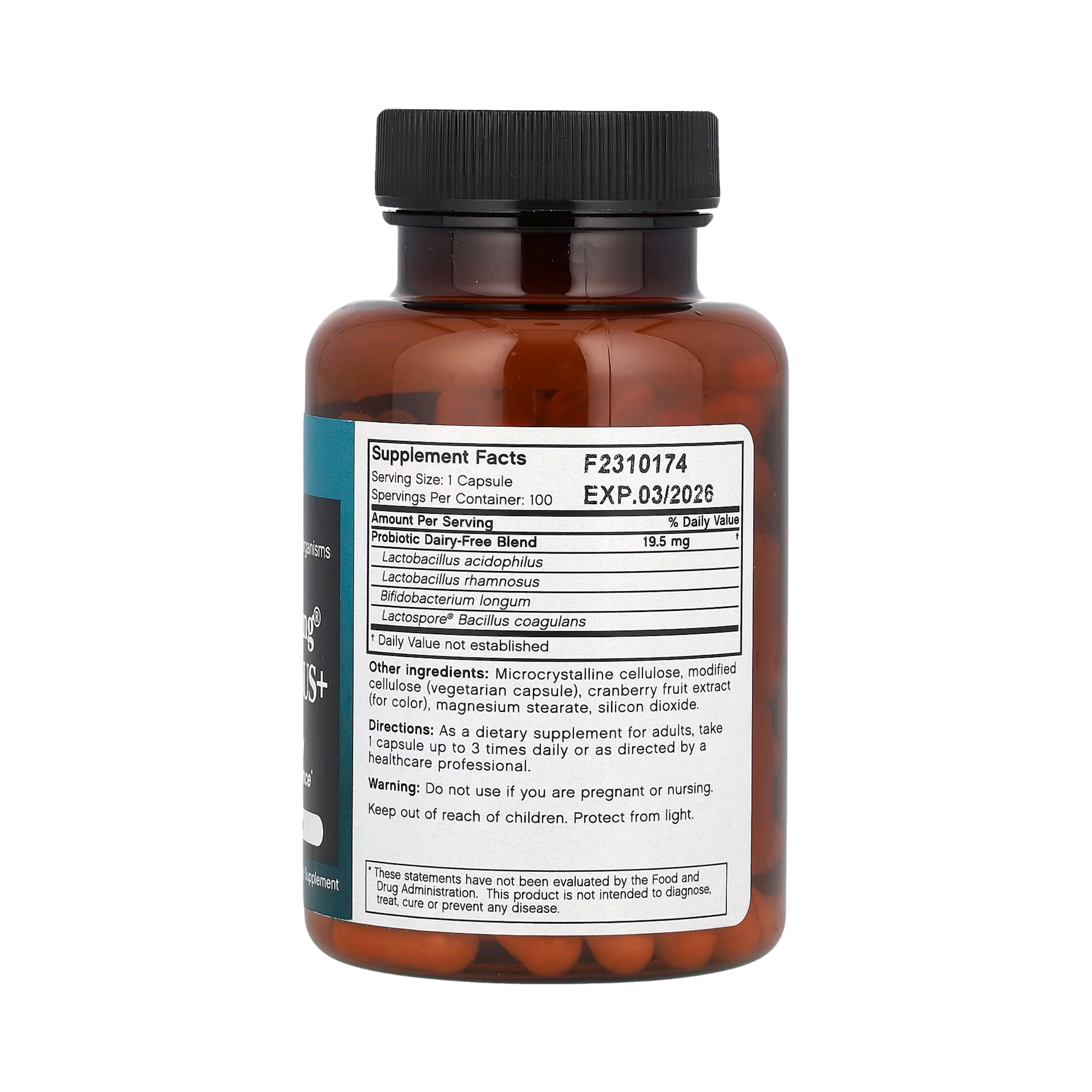 Futurebiotics, Longest Living Acidophilus+, 100 Vegetarian Capsules