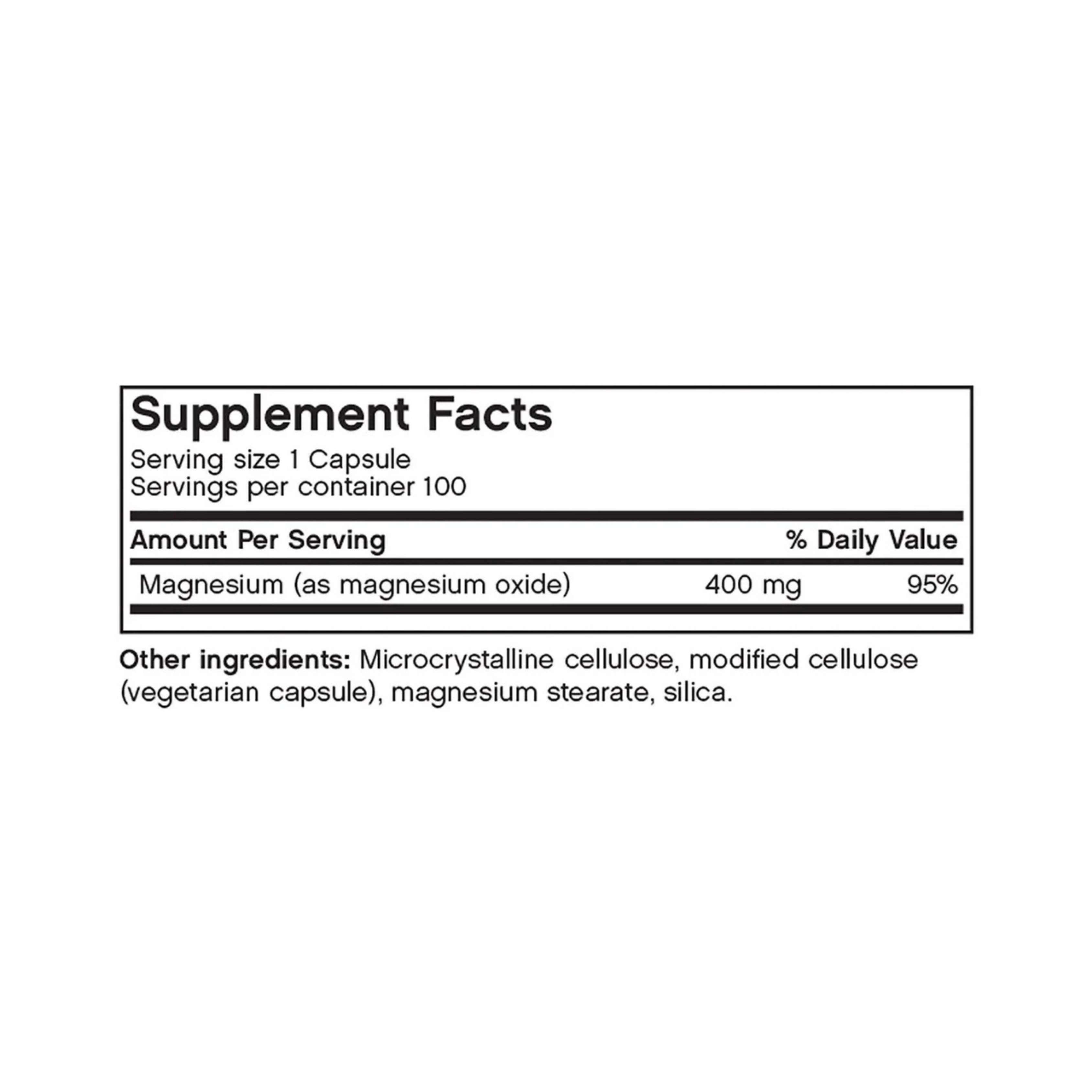 Futurebiotics, Magnesium 400 Mg, 100 Vegetarian Capsules