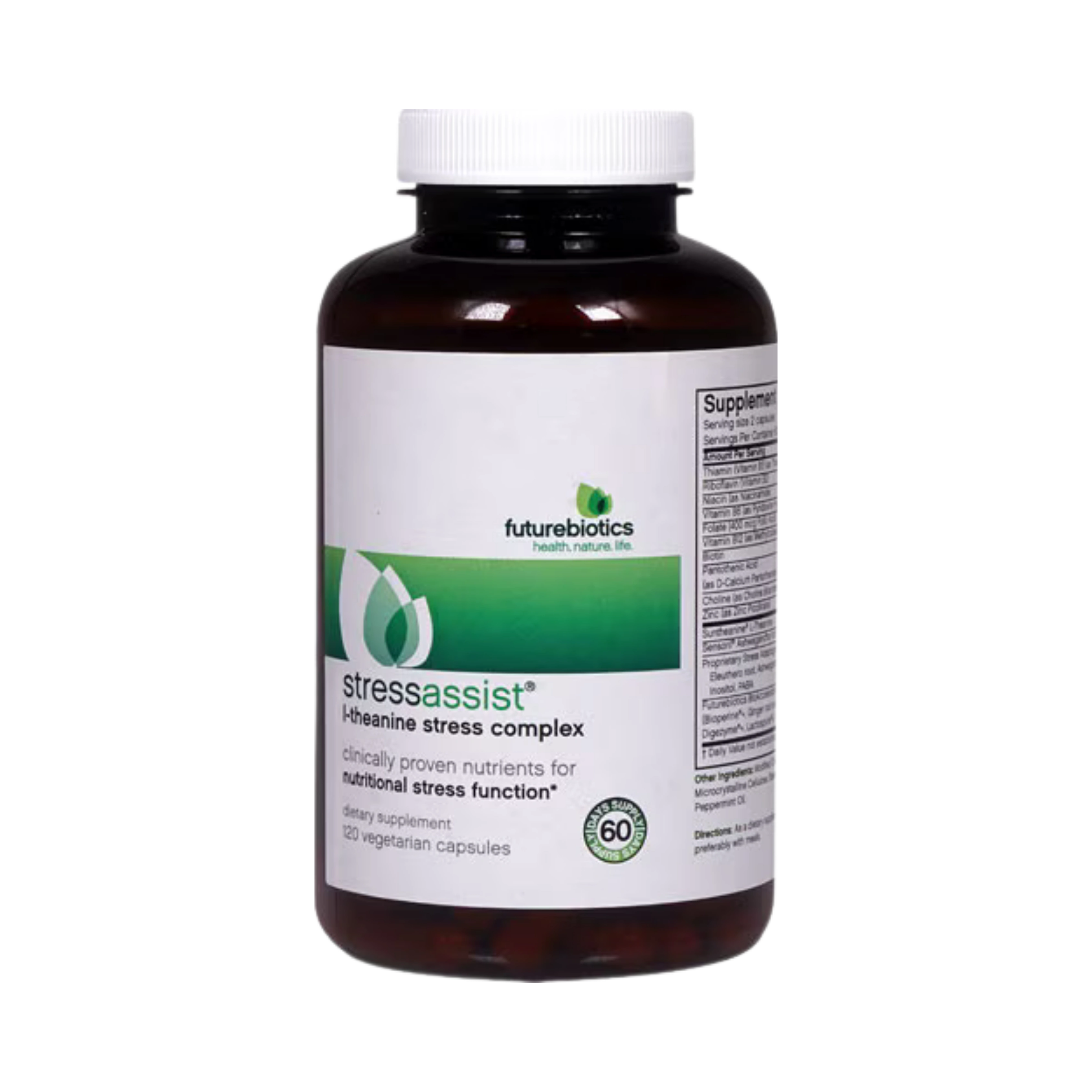 Futurebiotics, StressAssist L-Theanine Stress Comple, 120 Vegetarian Capsules