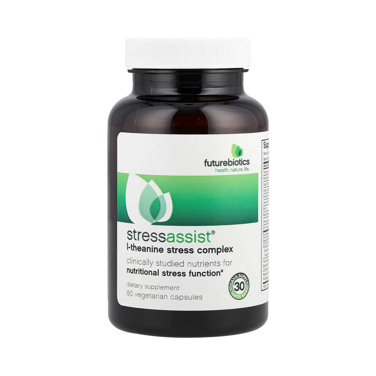 Futurebiotics, Stressassist, L-Theanine Stress Complex, 60 Vegetarian Capsules