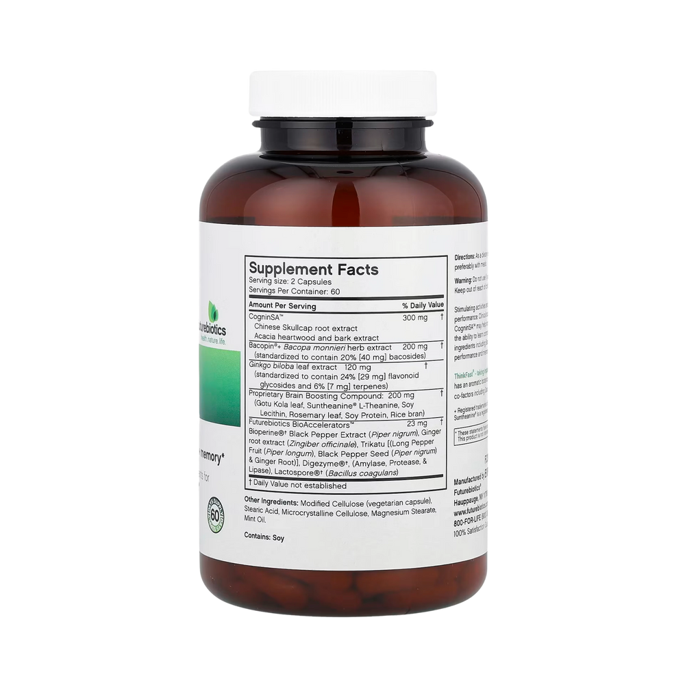 Futurebiotics, Thinkfast, Brain Performance + Memory, 120 Vegetarian Capsules