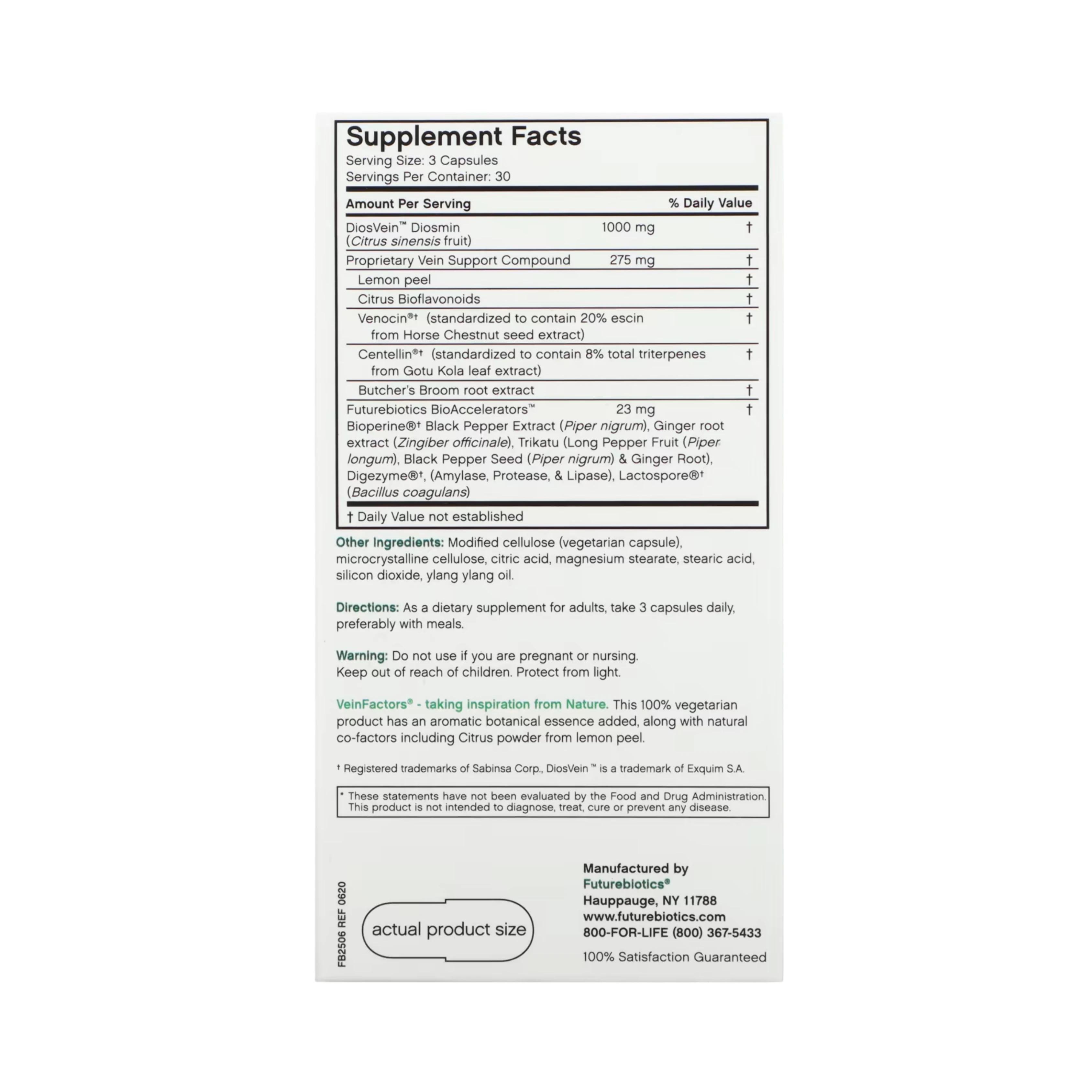 Futurebiotics, VeinFactors, Varicose Vein Complex, 90 Vegetarian Capsules
