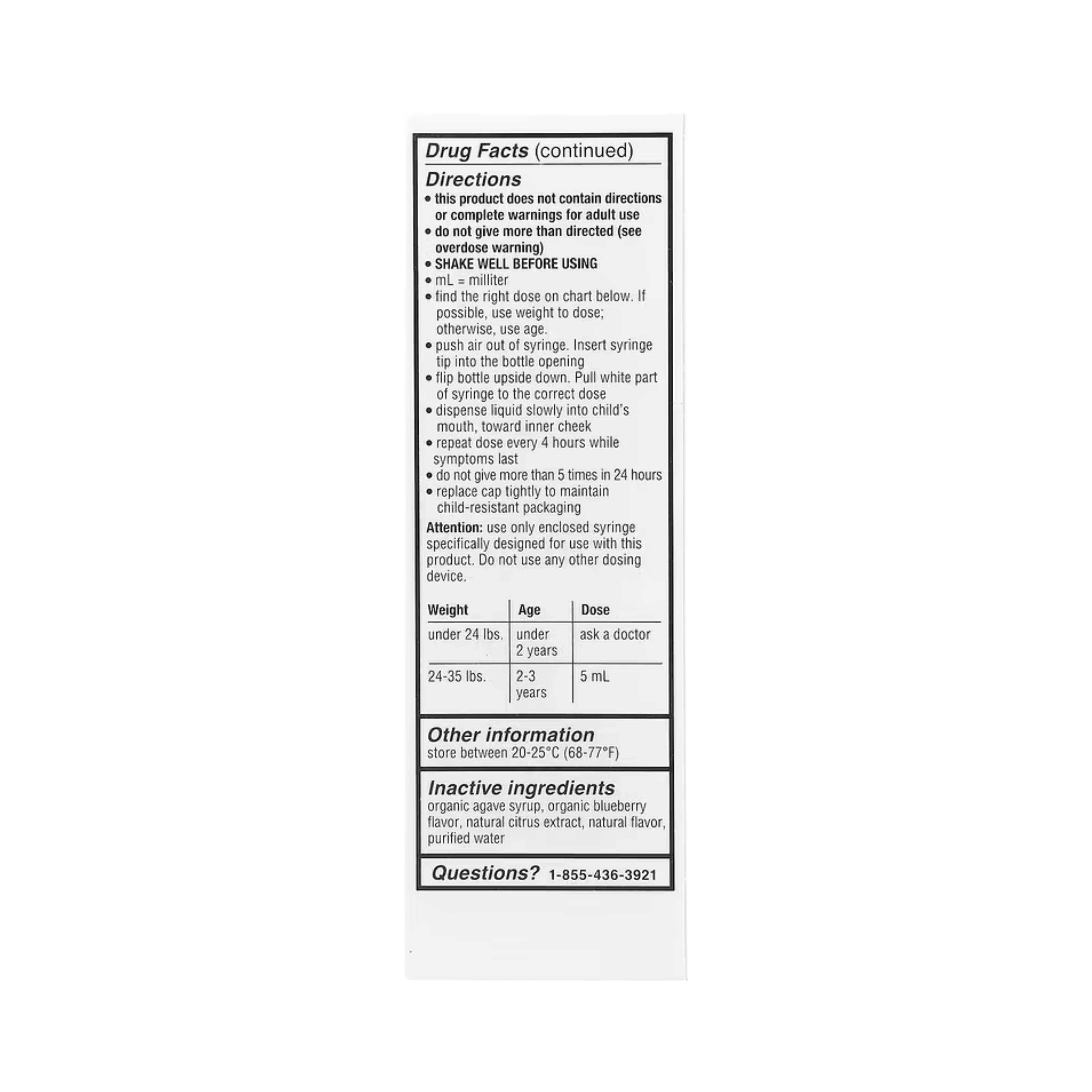 Genexa, Infants' Pain & Fever, Organic Blueberry, 160 mg, 2 fl oz, 59 ml