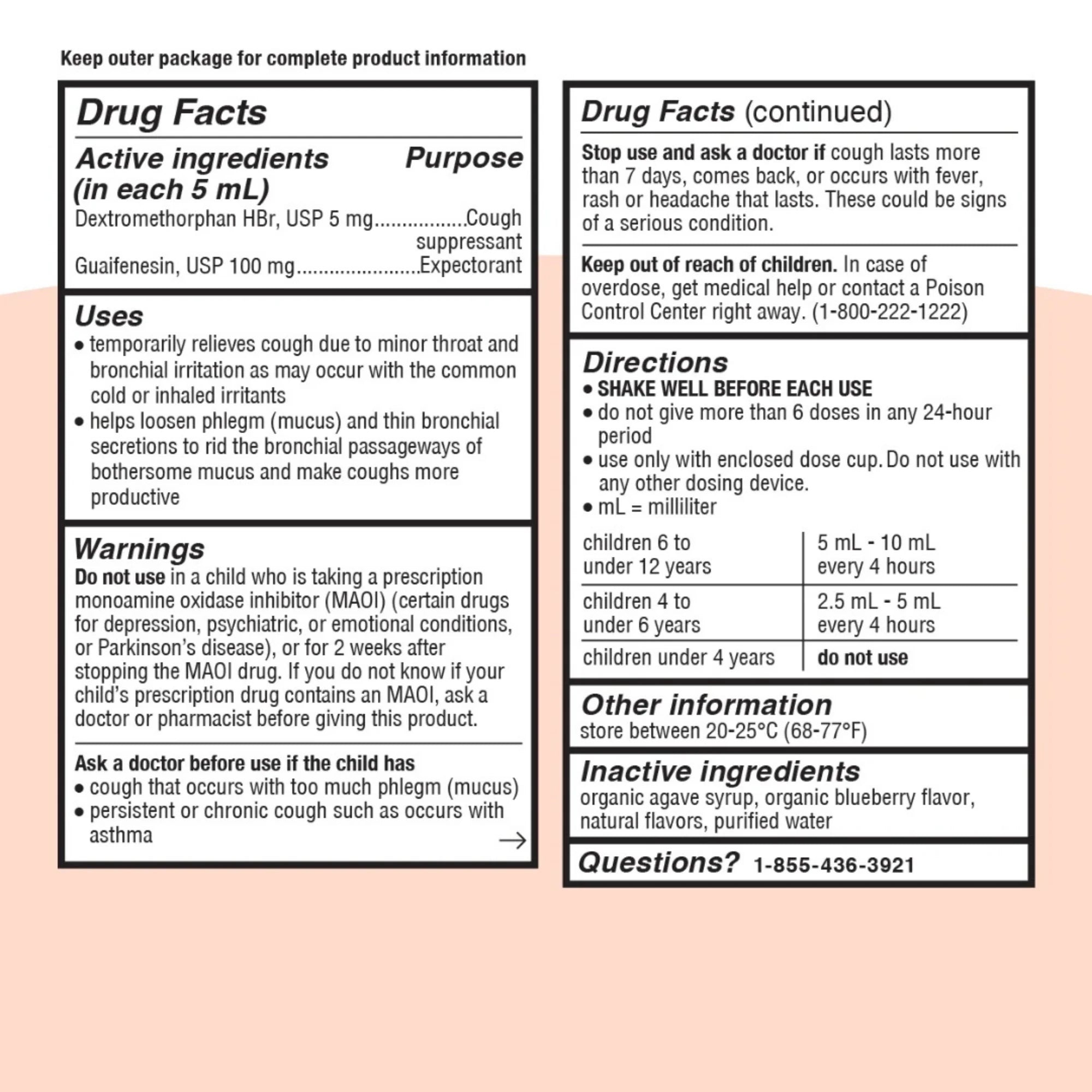 Genexa, Kid's Cough & Chest Congestion, Ages 4-11, Organic Blueberry, 4 fl oz, 118 ml