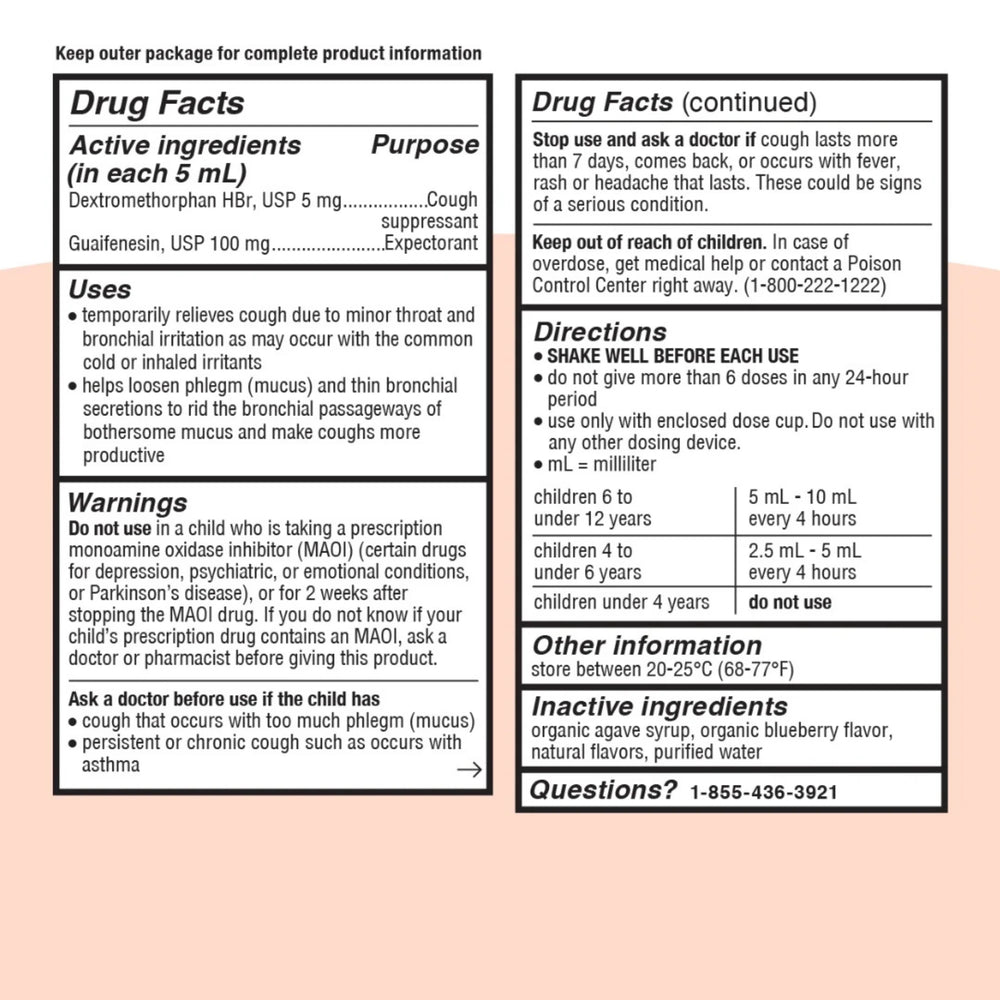 Genexa, Kid's Cough & Chest Congestion, Ages 4-11, Organic Blueberry, 4 fl oz, 118 ml
