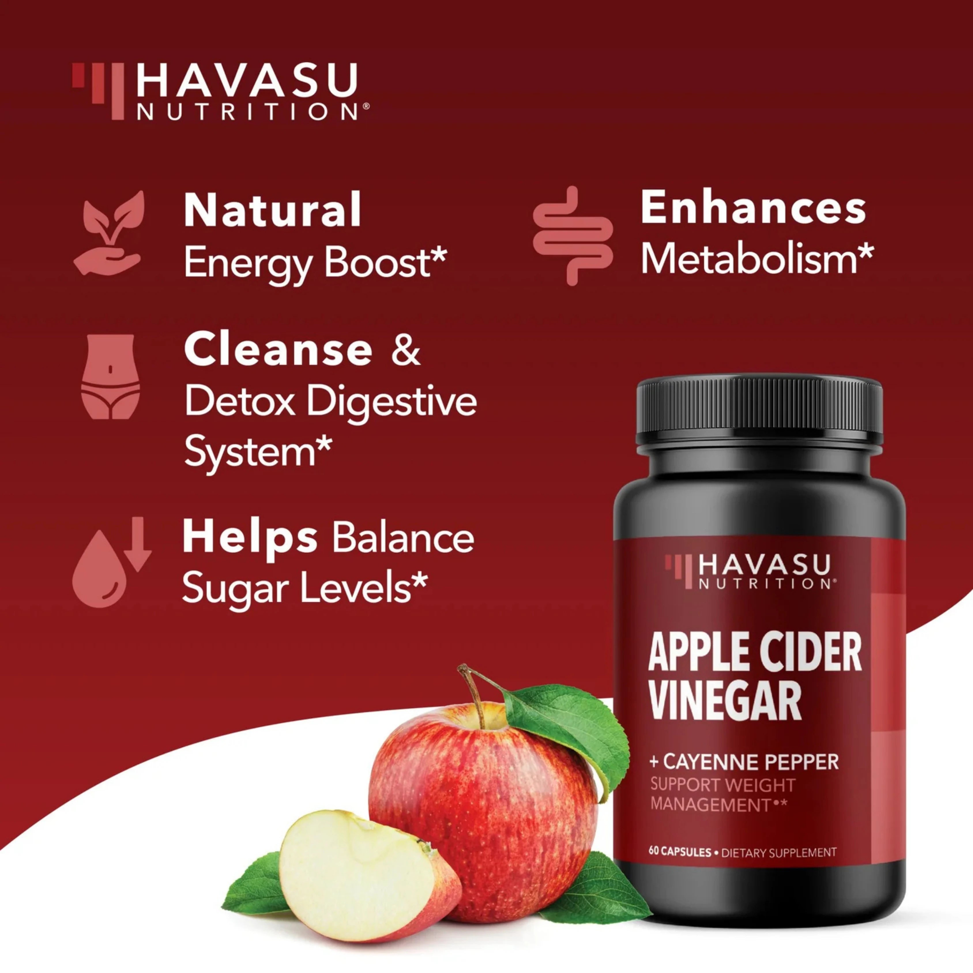 Havasu Nutrition, Apple Cider Vinegar, 60 Capsules