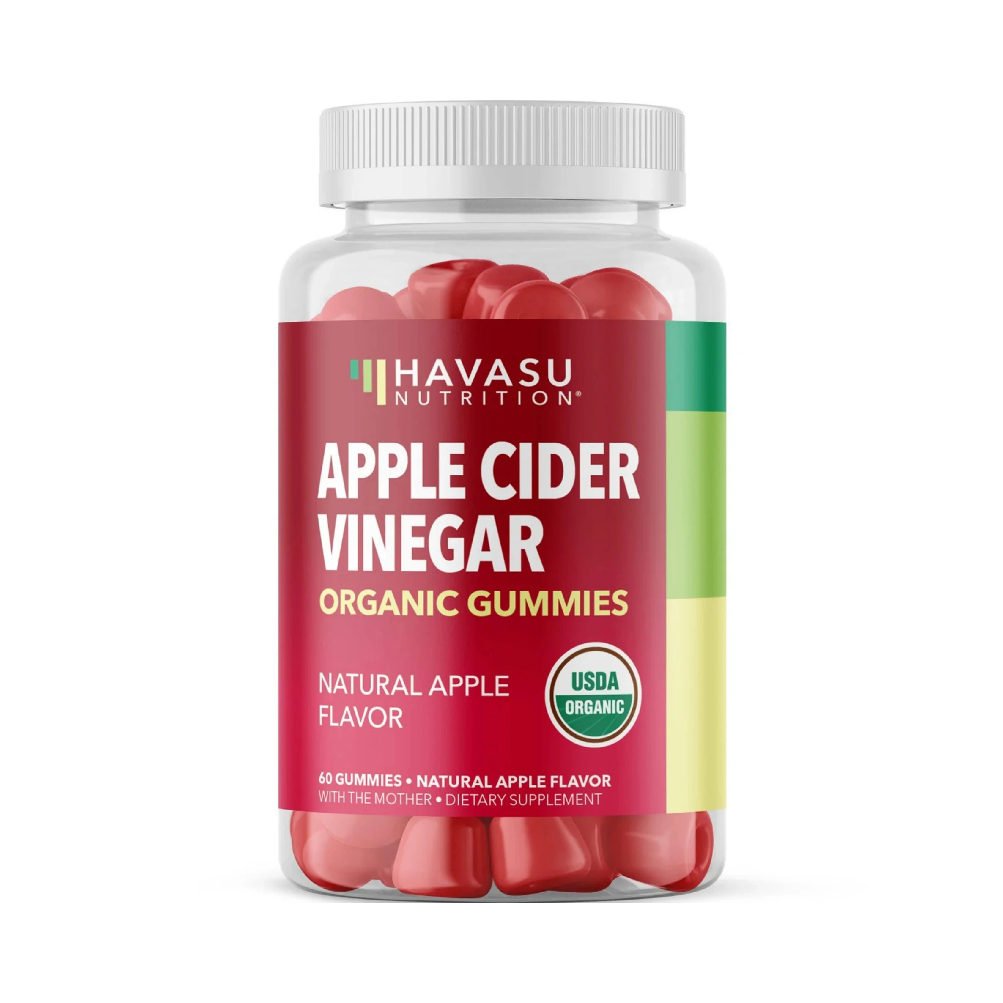 Havasu Nutrition, Apple Cider Vinegar Gummies, Natural Apple, 60 Gummies