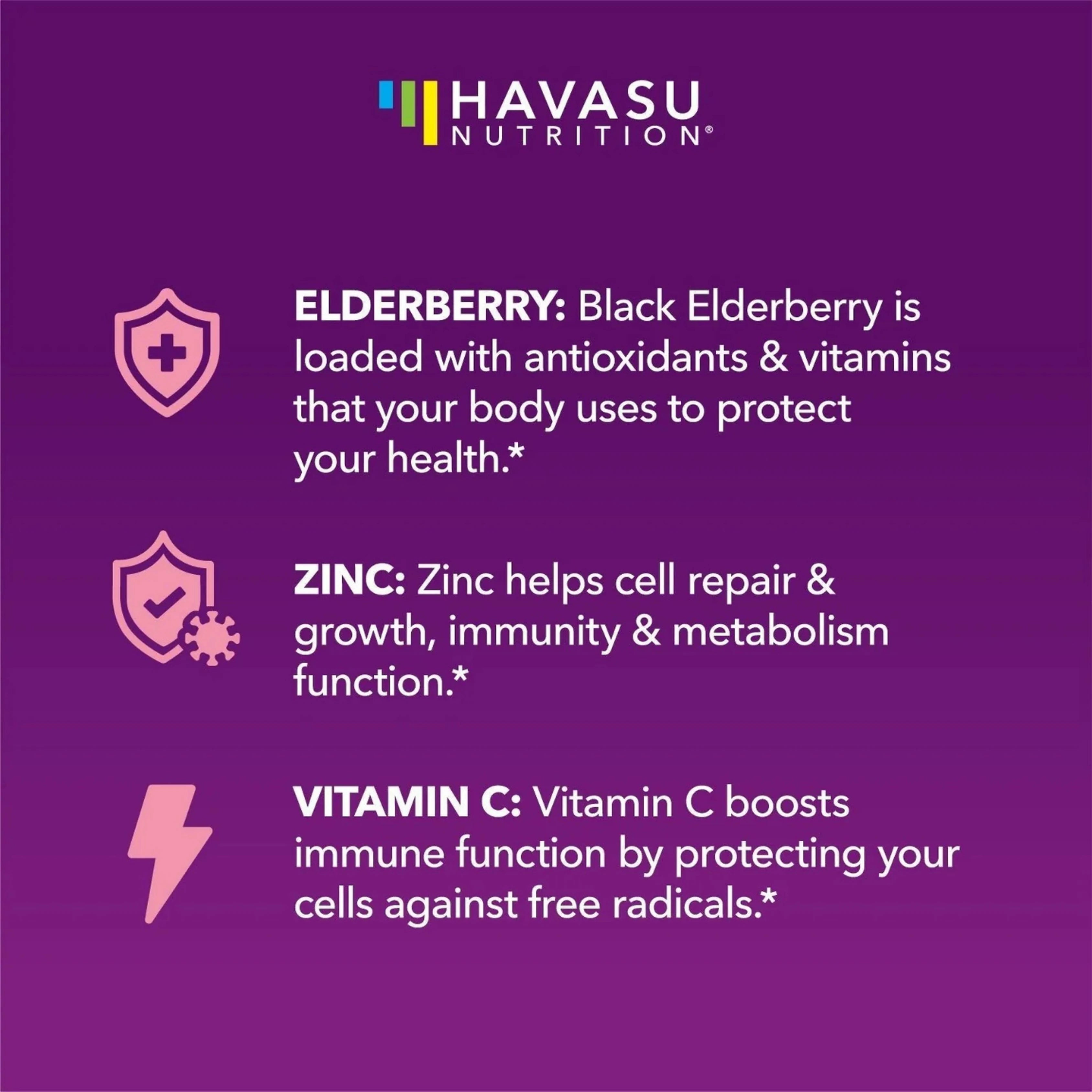 Havasu Nutrition, Elderberry Gummies for Kids, 60 Gummies