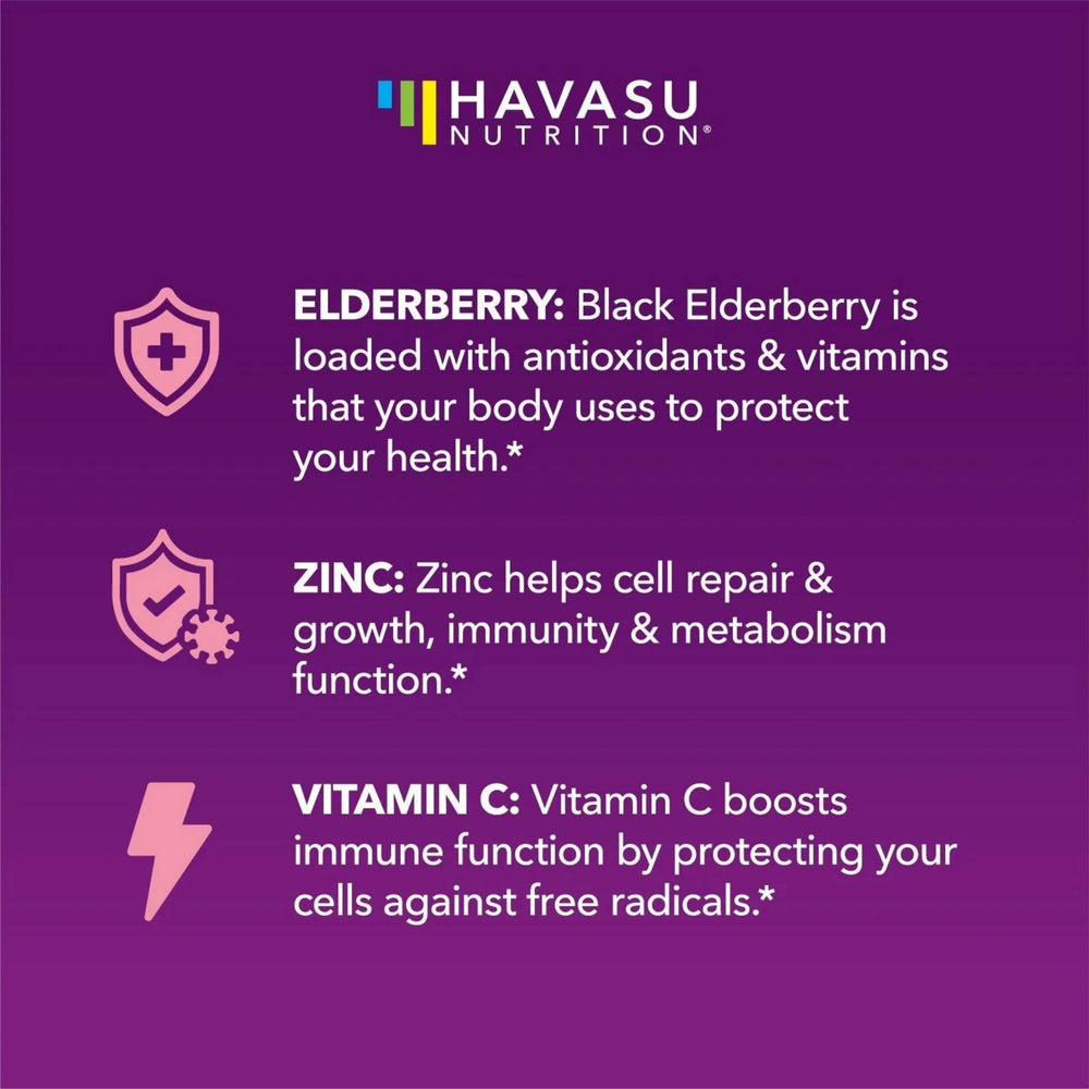 Havasu Nutrition, Elderberry Gummies for Kids, 60 Gummies
