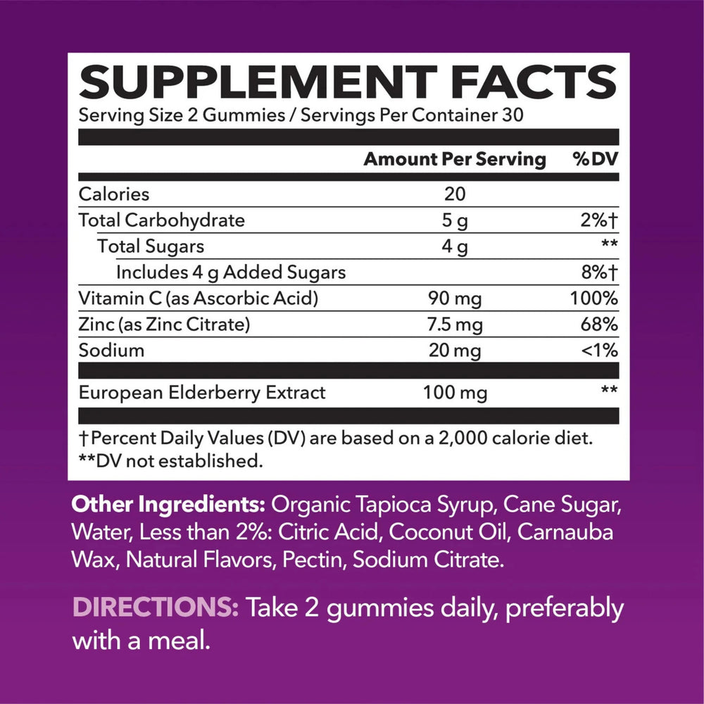 Havasu Nutrition, Elderberry Gummies, Natural Berry, 60 Gummies