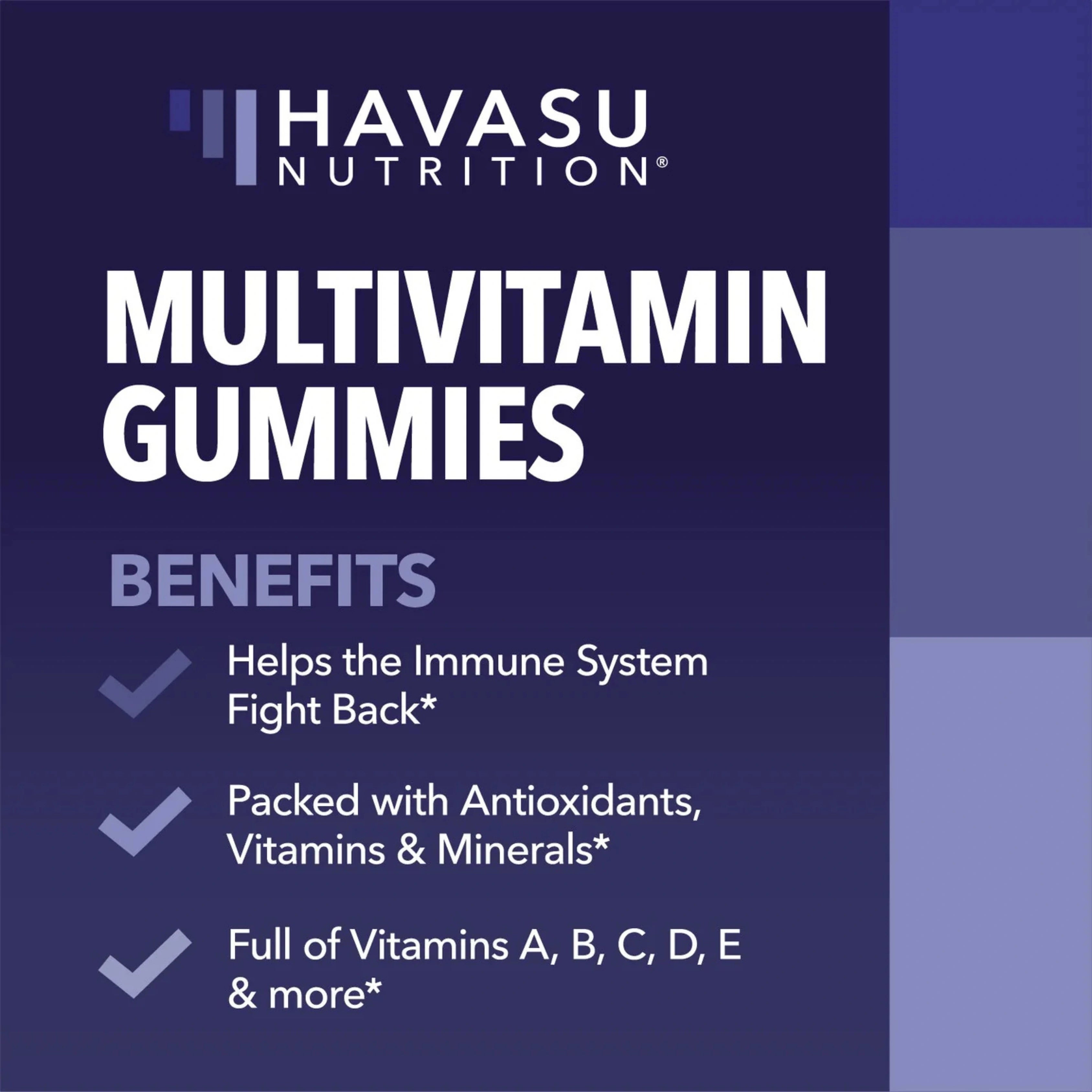 Havasu Nutrition, Multivitamin Gummies for Adults, Fruit Flavor, 60 Gummies