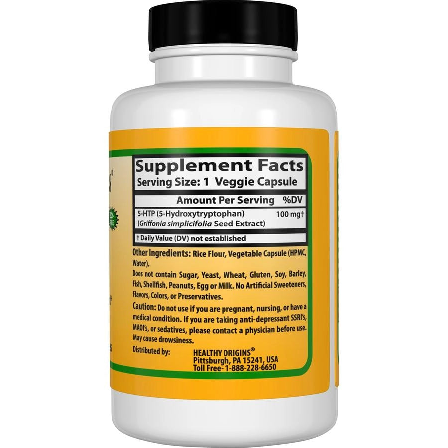Healthy Origins, 5-HTP - 100 mg Veggie Caps (60,120)