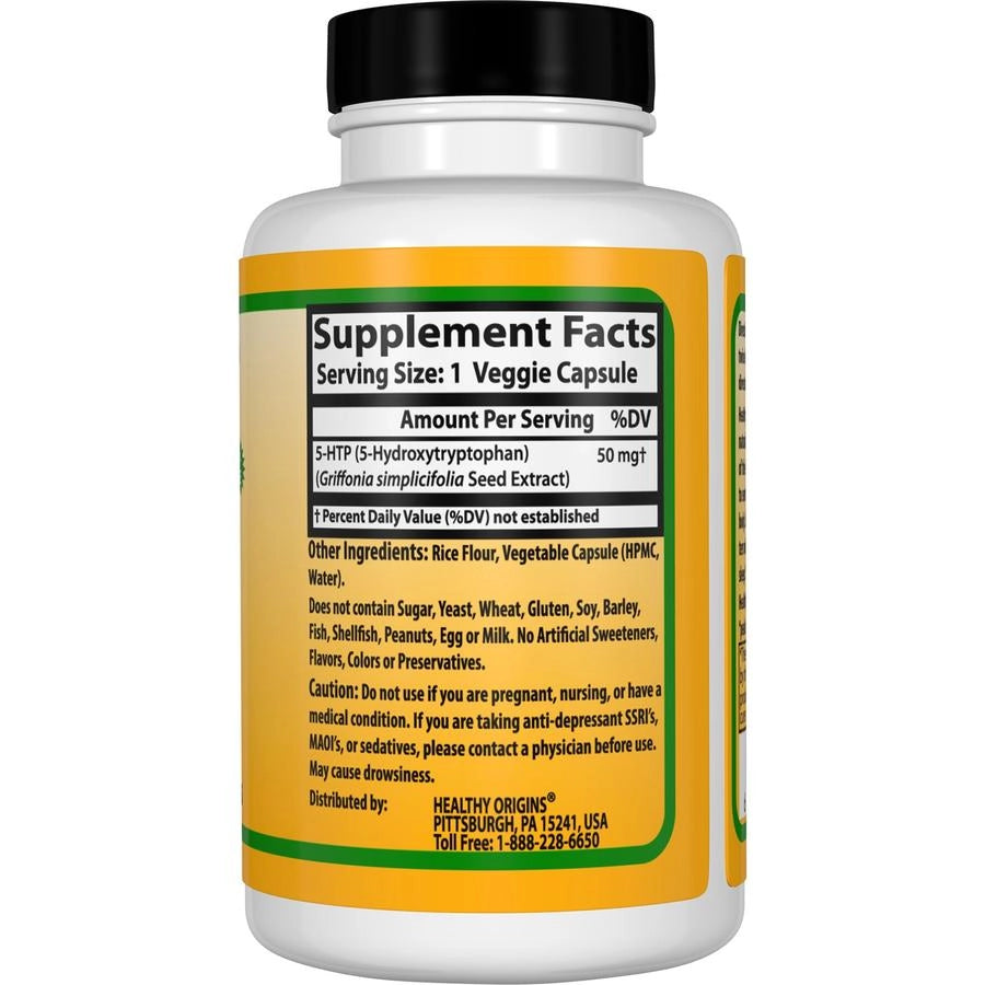 Healthy Origins, 5-HTP - 50 mg Veggie Caps (60,120)