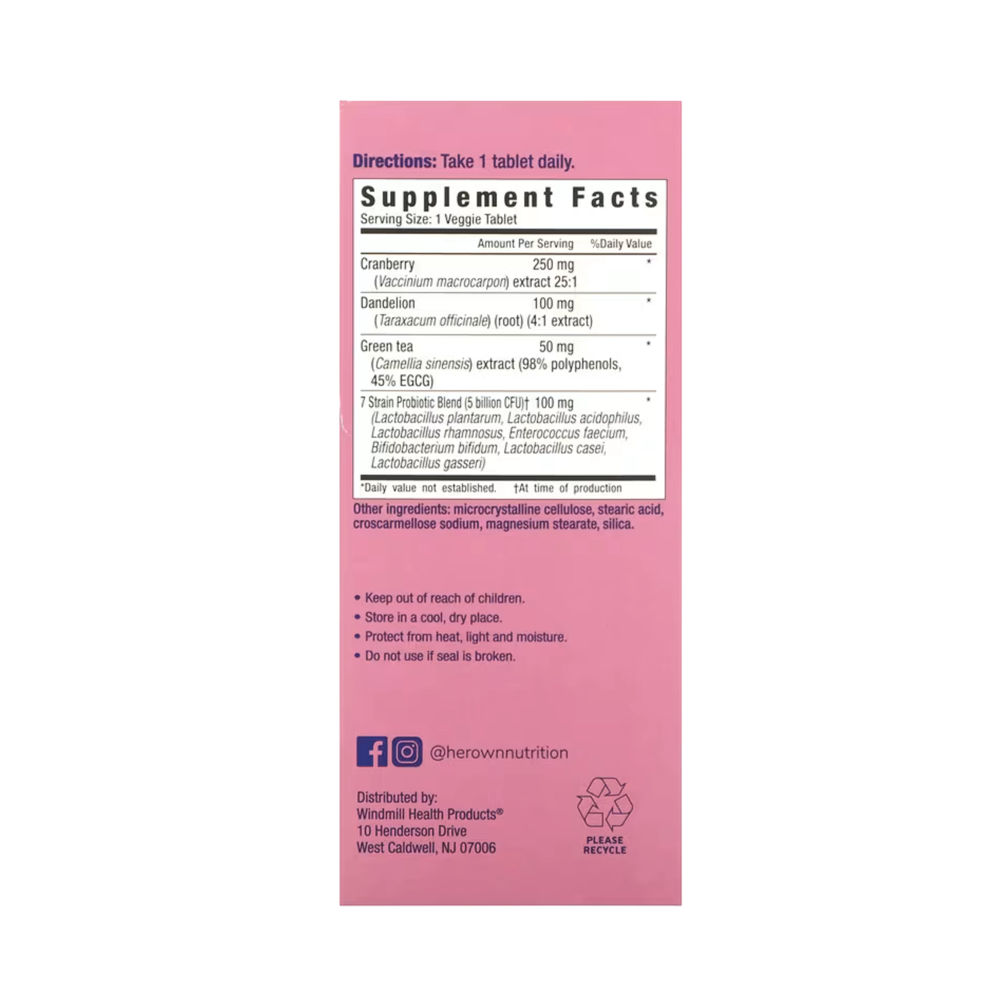 Her Own, UTI, 30 Veggie Tablets