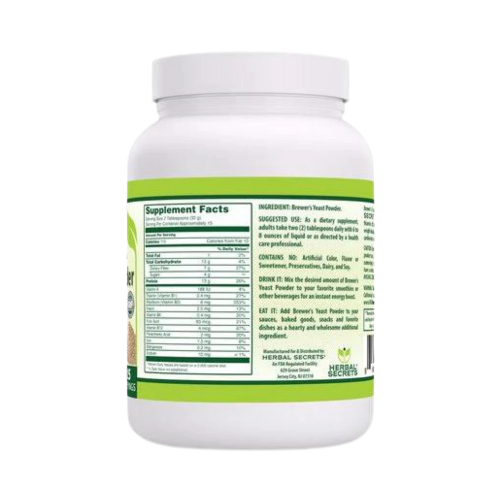 Herbal Secrets, Brewer's Yeast Powder, 16 Oz