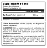 Herbal Secrets, Burdock Root, 425 Mg, 120 Capsules
