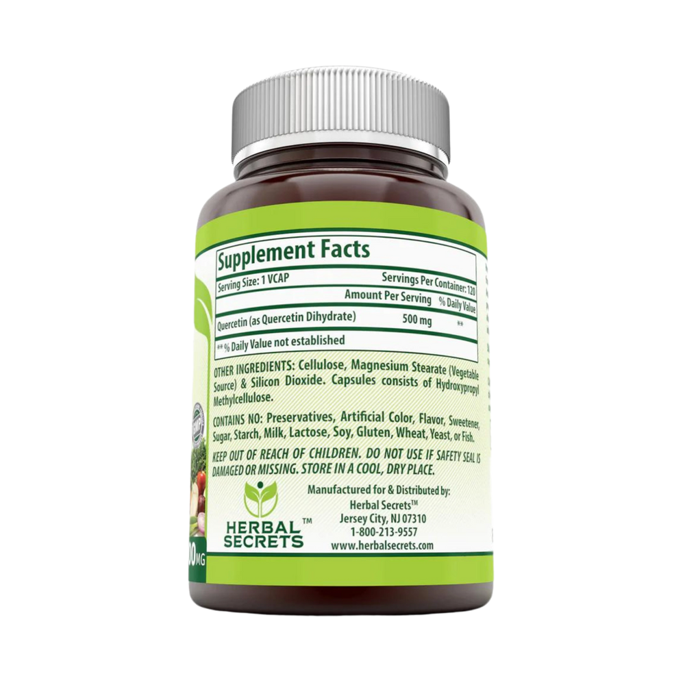 Herbal Secrets, Quercetin, 500 Mg, 120 Vegetarian Capsules