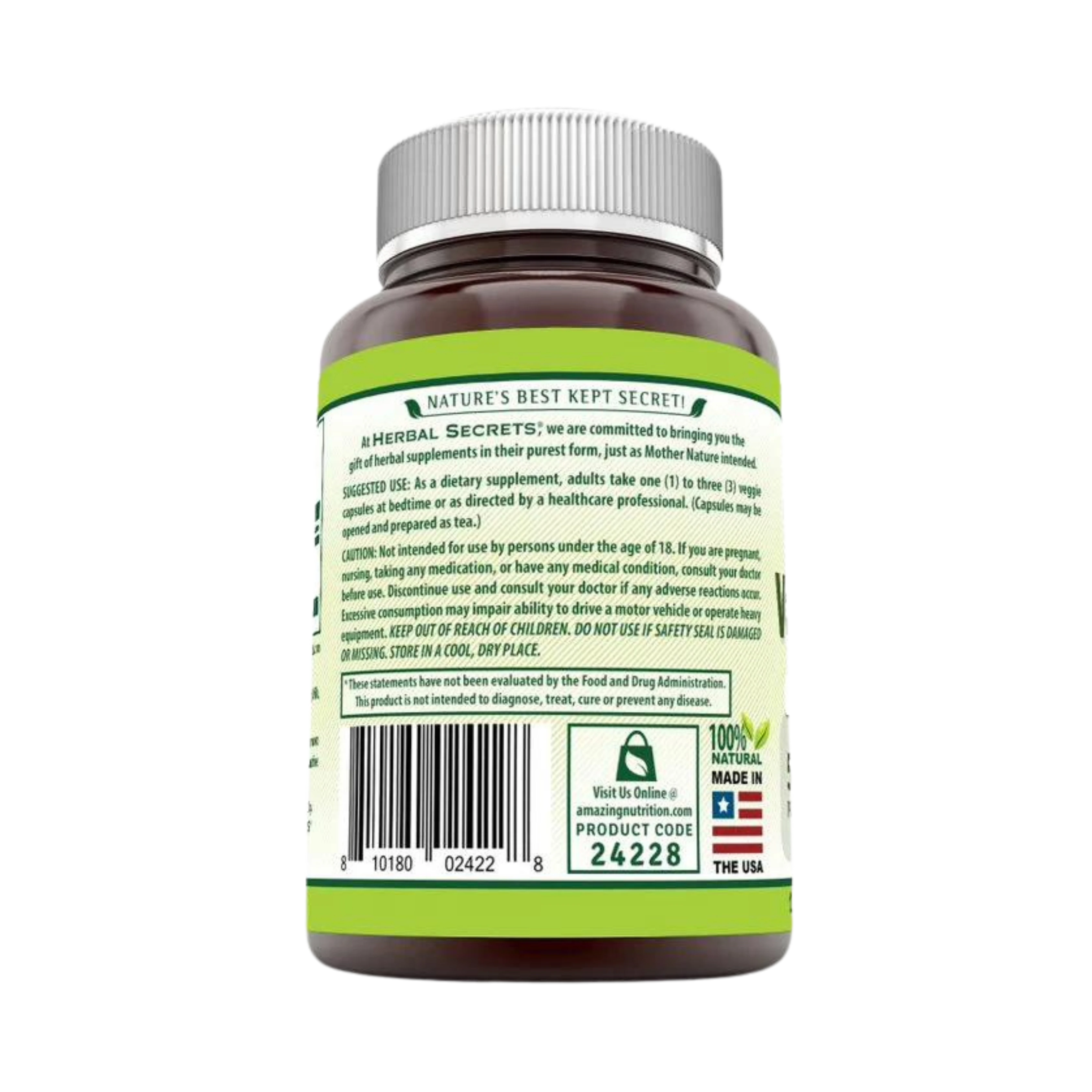 Herbal Secrets, Valerian Root, 500 Mg, 120 Capsules