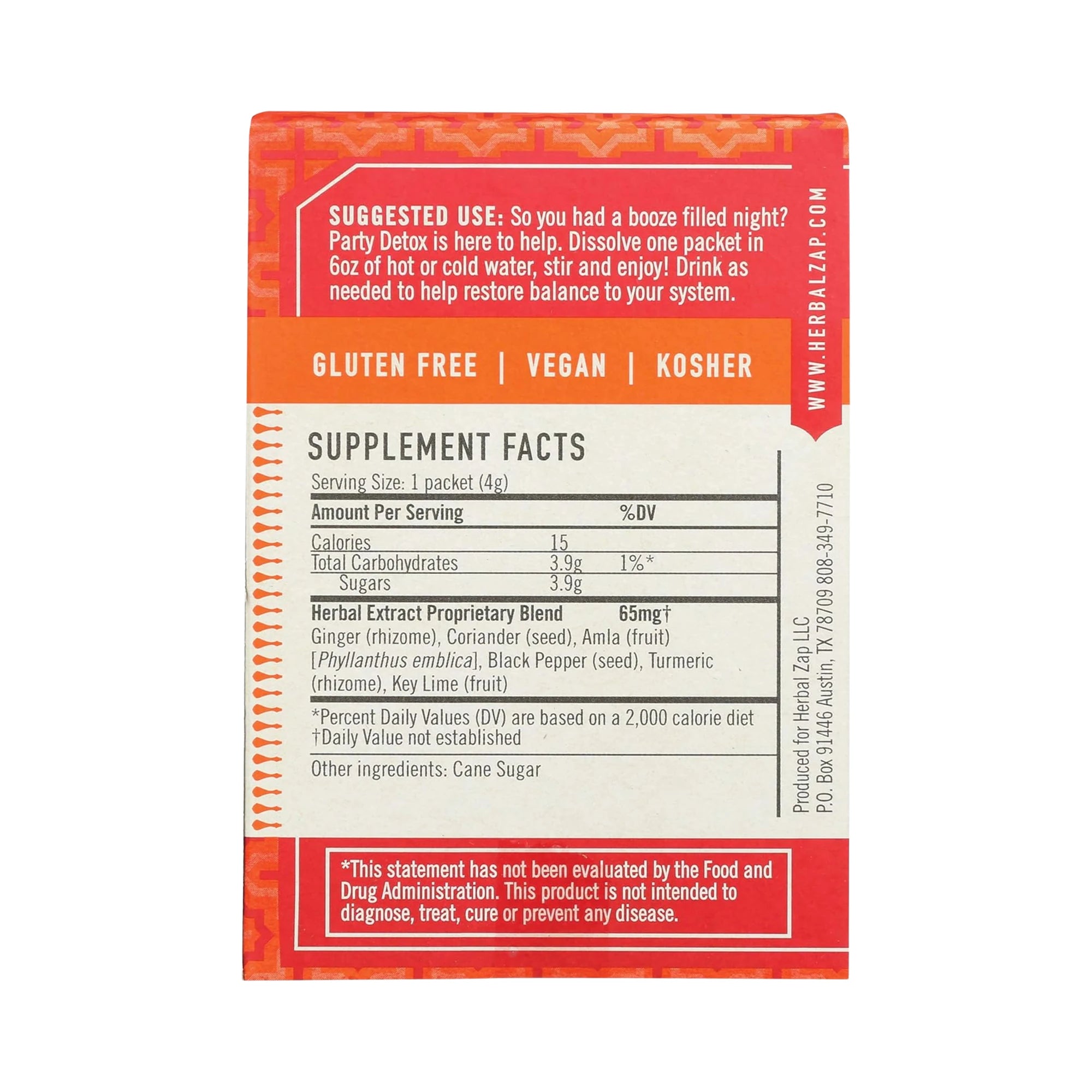 Herbal Zap, Ayurvedin Party Detox Support, 10 Packets